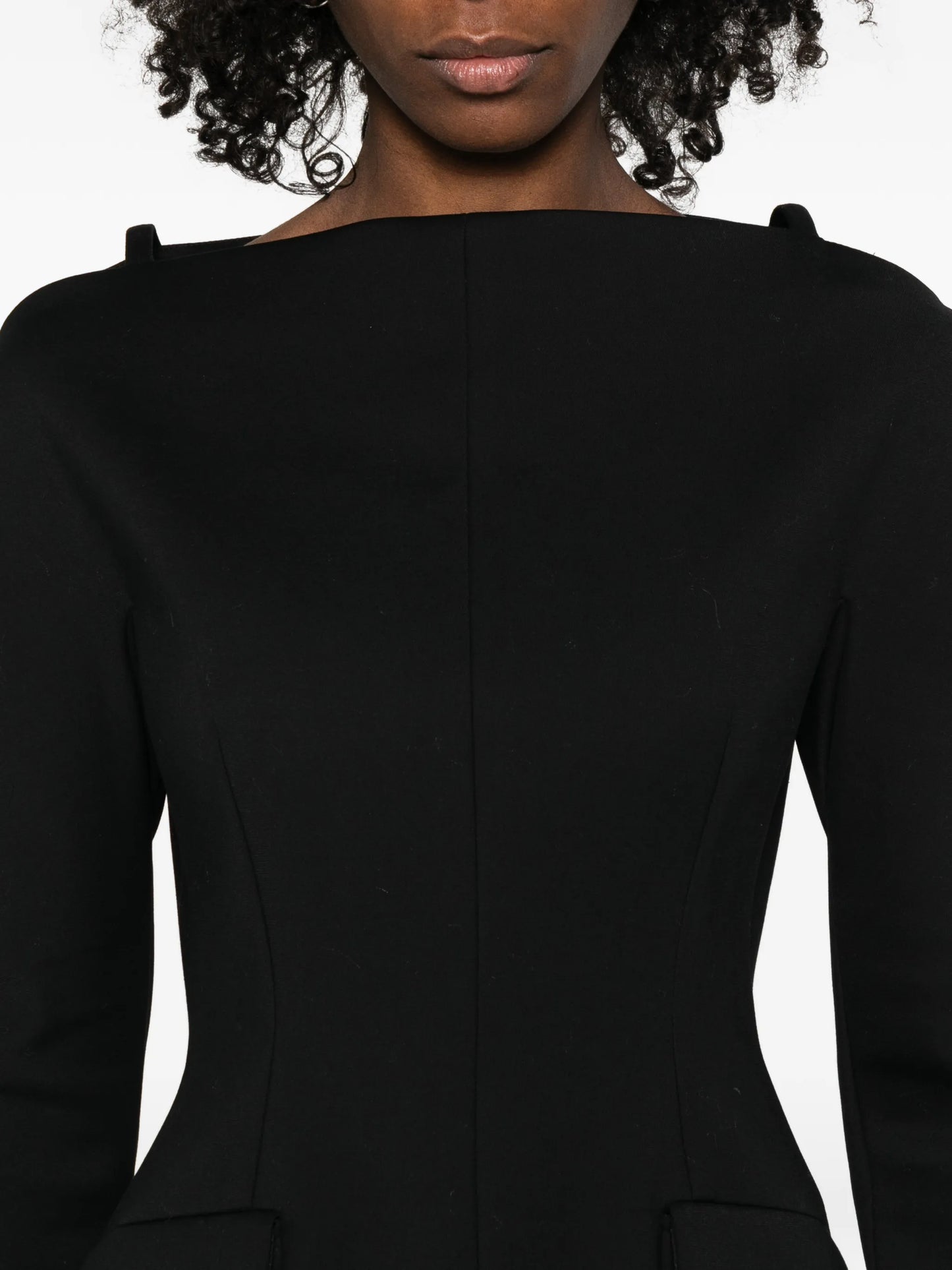 Dakar boat-neck mini dress