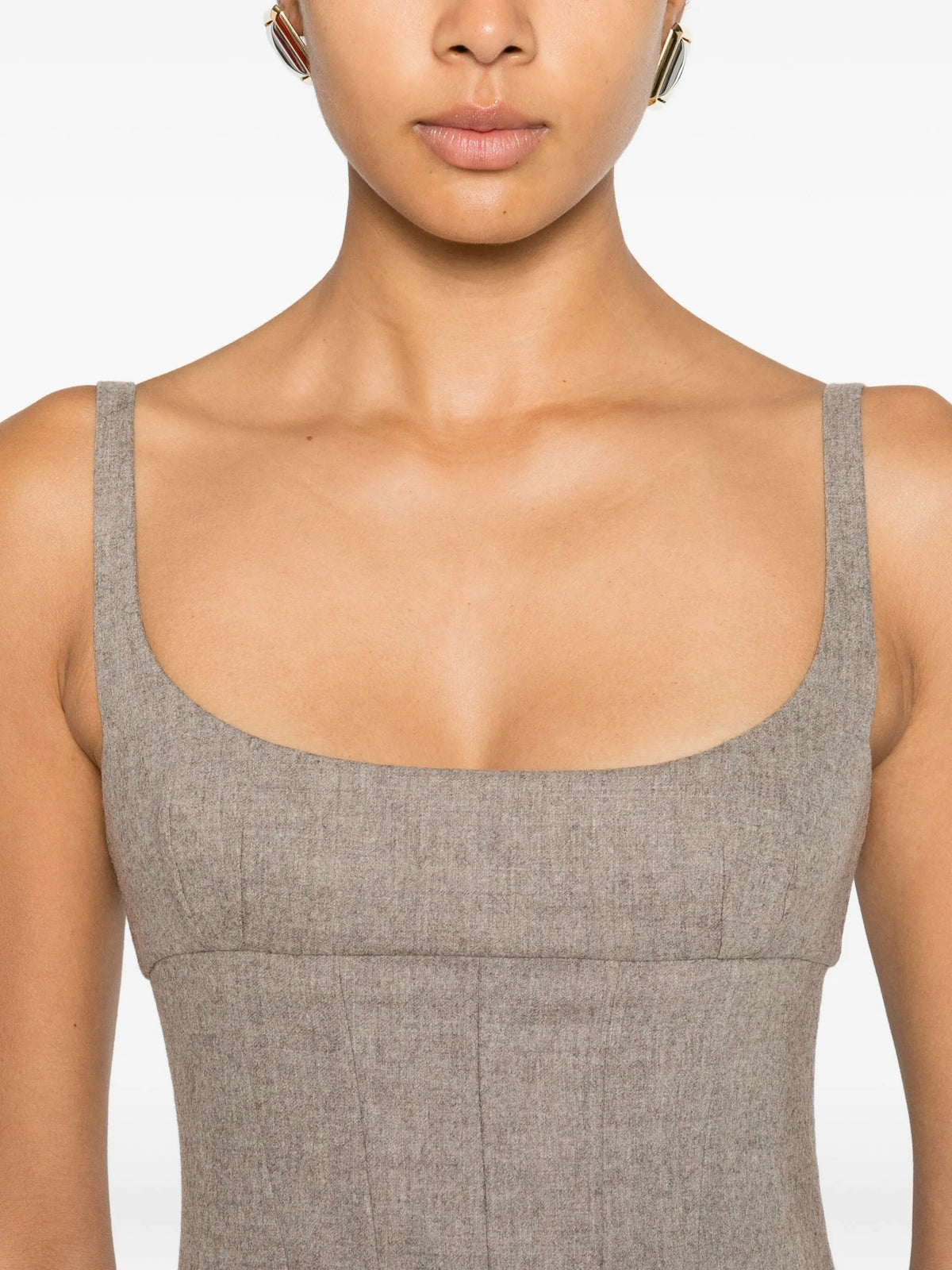 Lotte square-neck midi dress