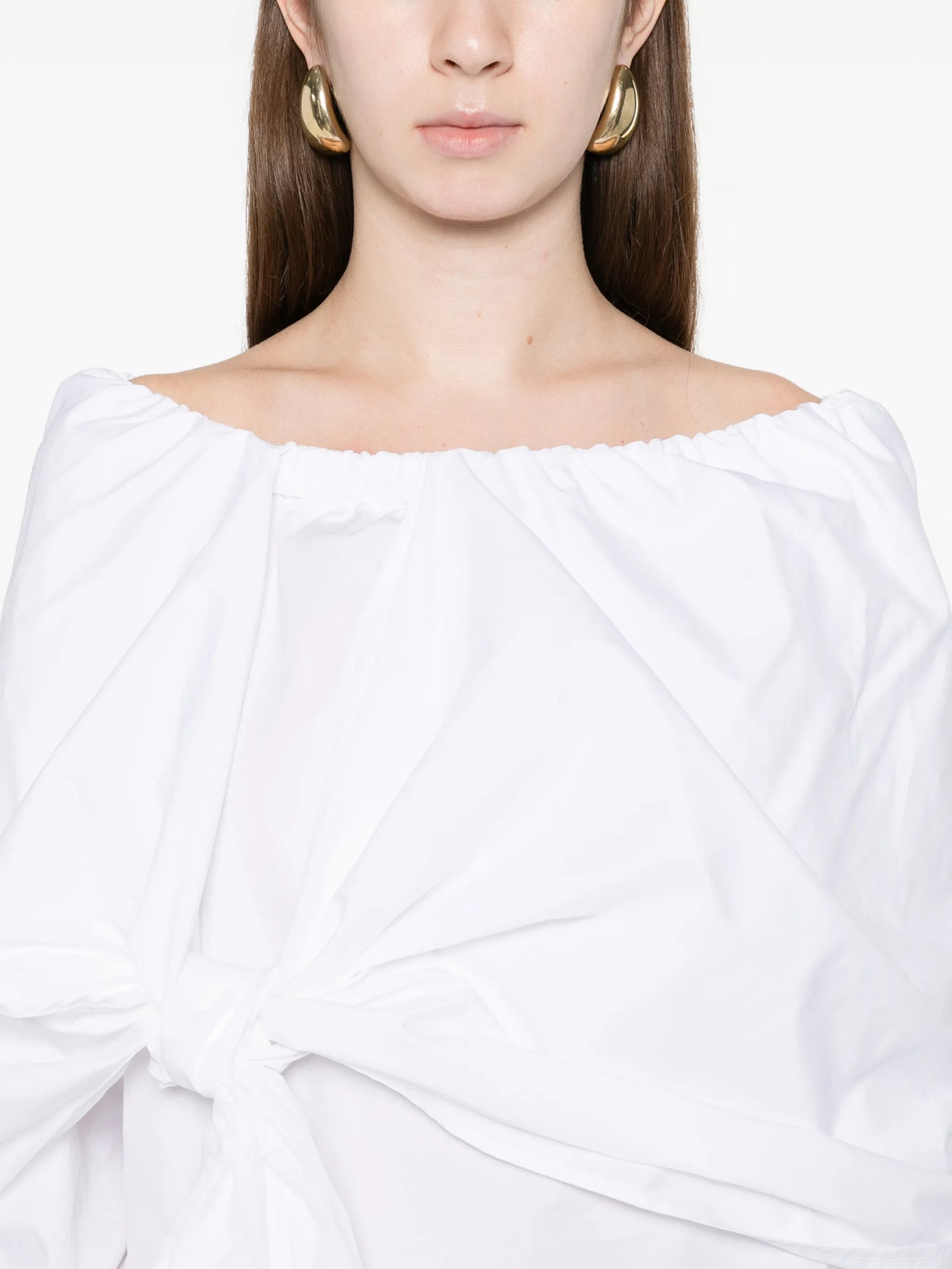 Curvone bow-detail shirt
