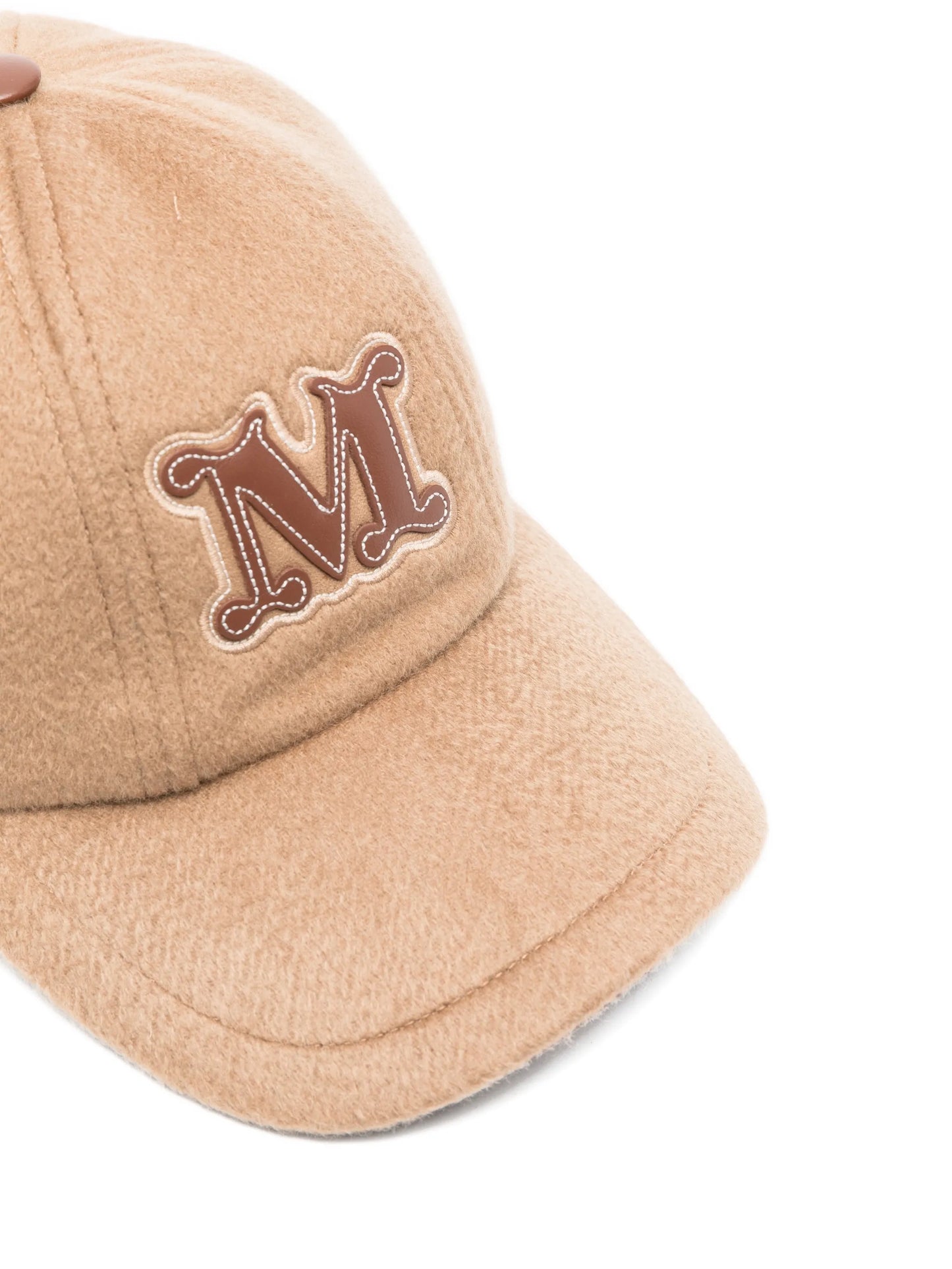 felted initial cashmere cap