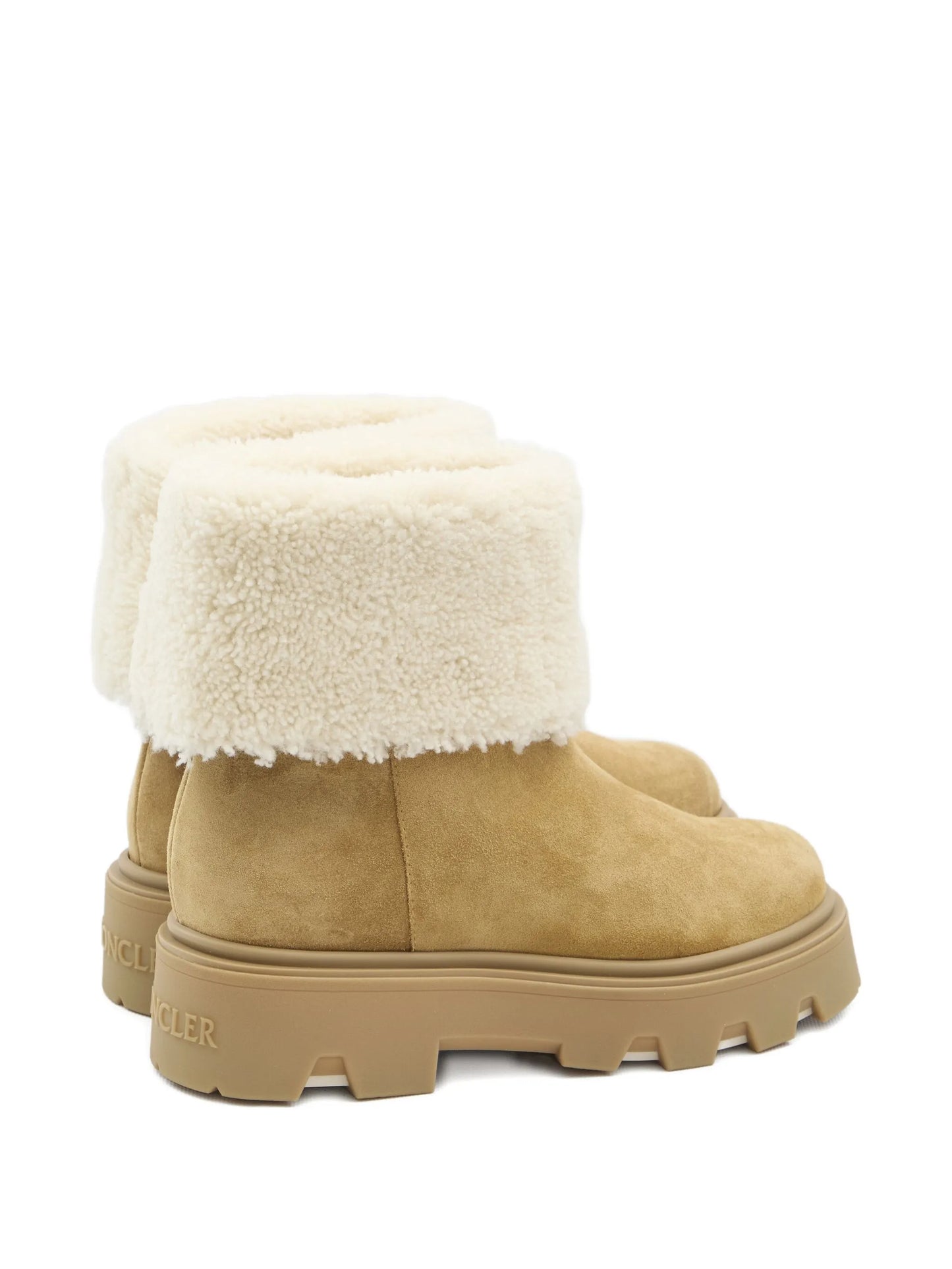 Aurea shearling logo patch boots