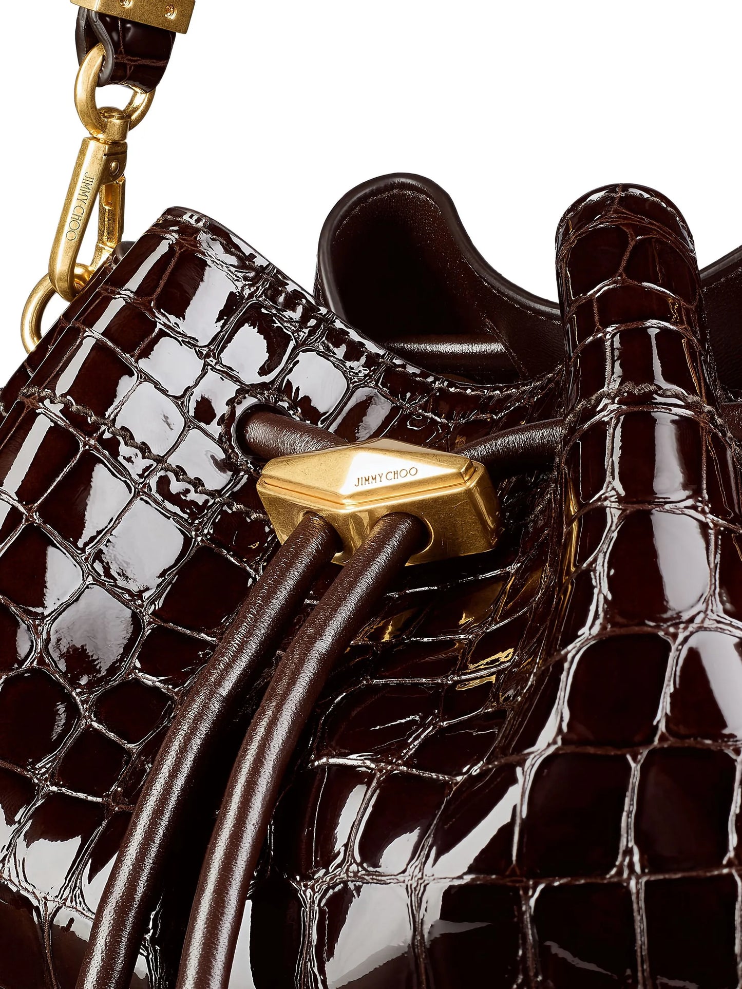medium Cinch crocodile-effect shoulder bag