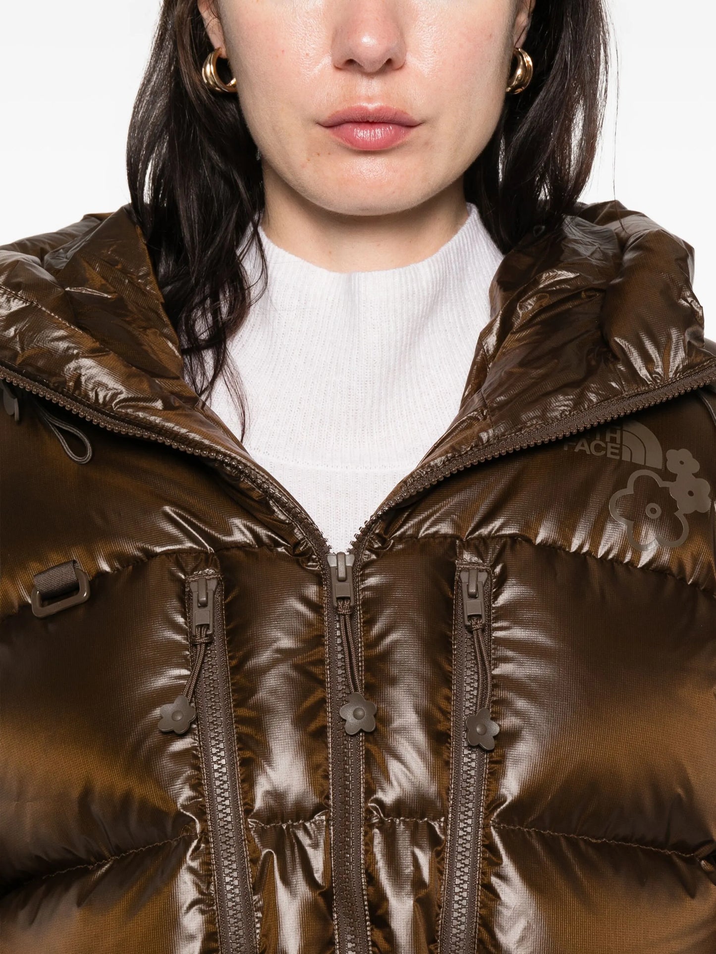 x The North Face zip padded coat
