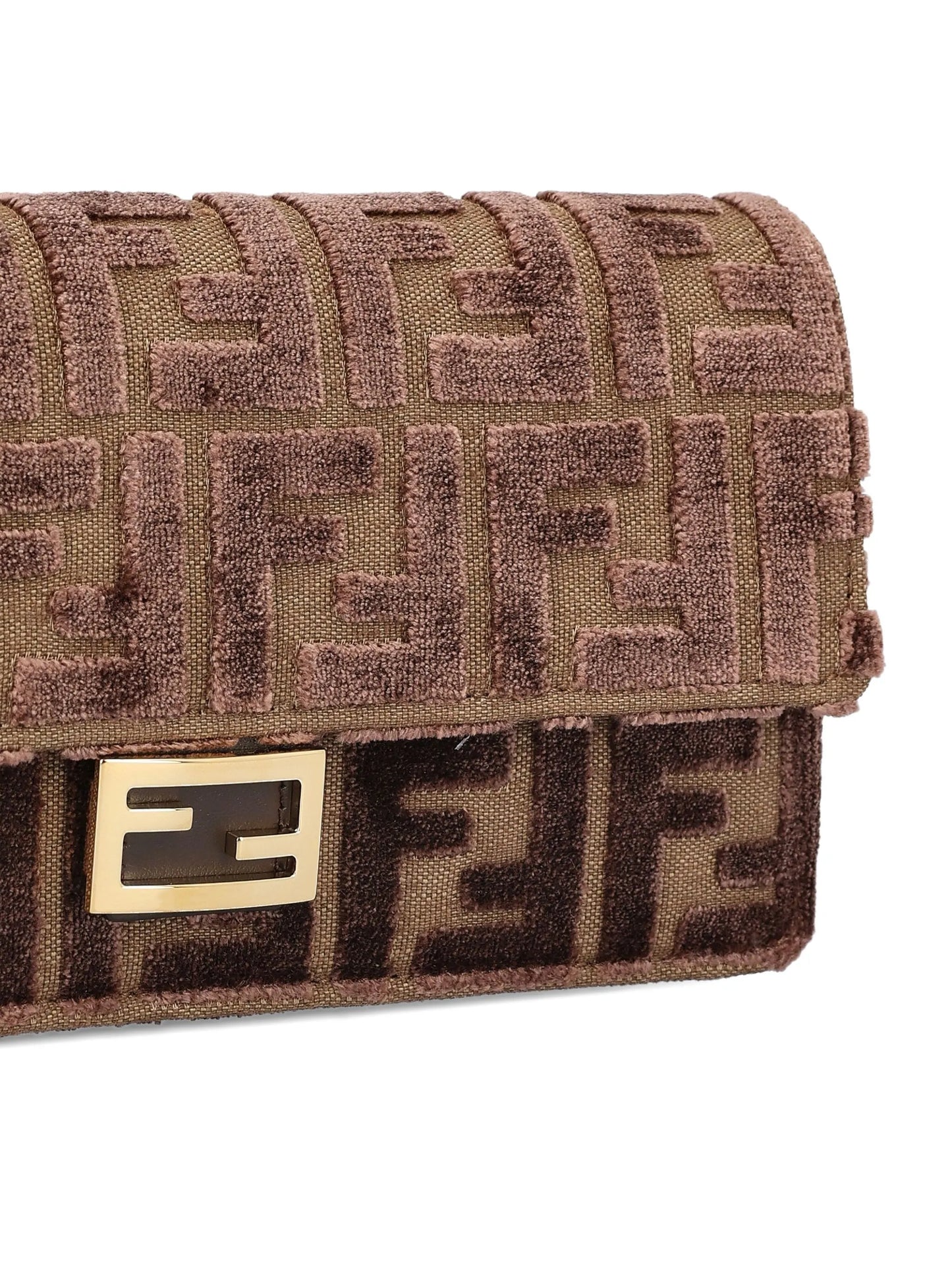 jacquard-pattern buckle shoulder bag