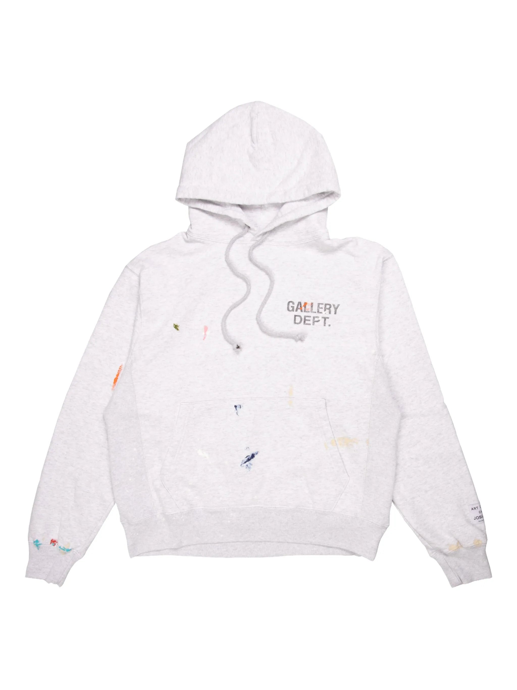painted logo-detail hoodie