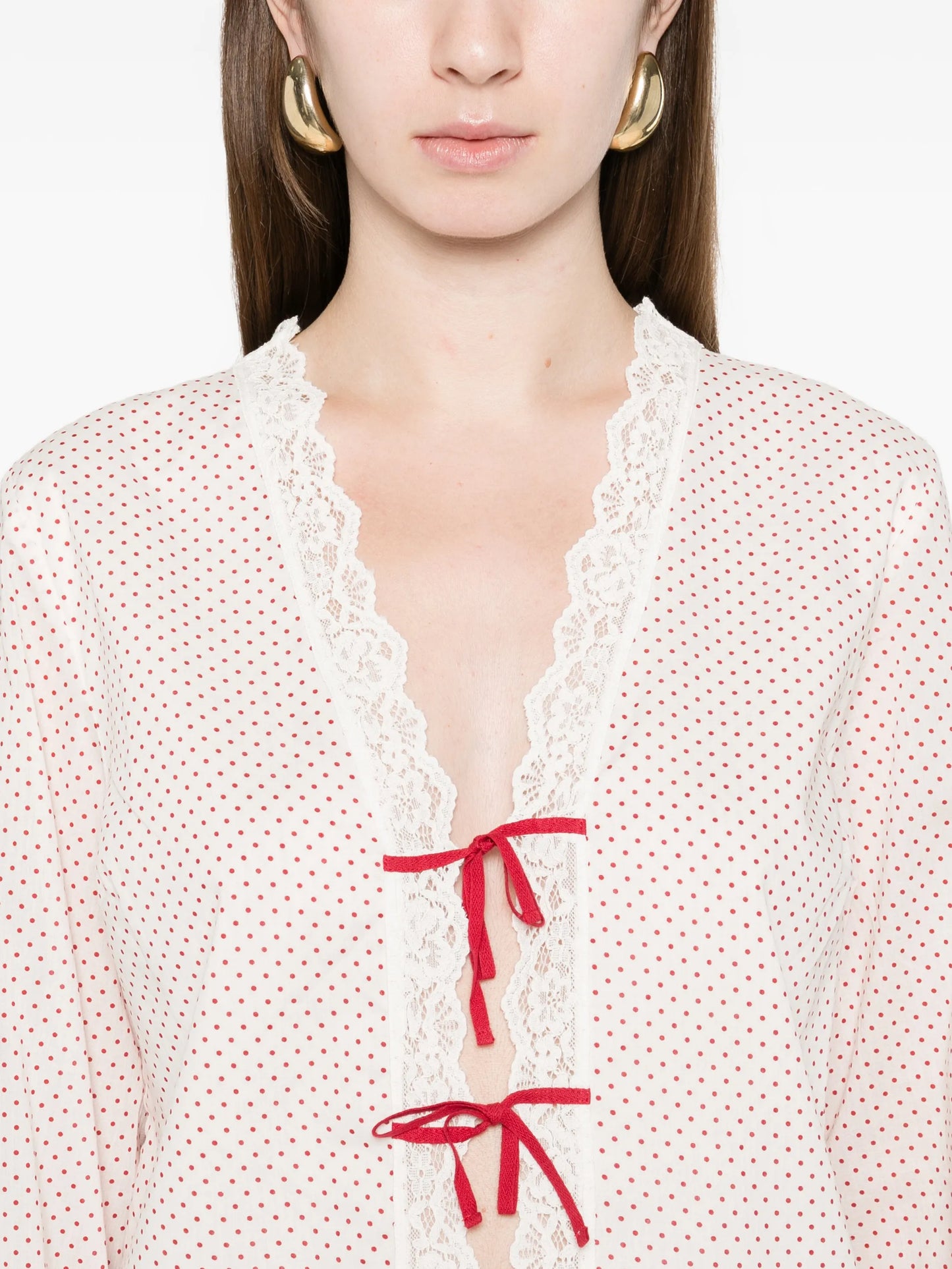 Marlowe lace bows blouse