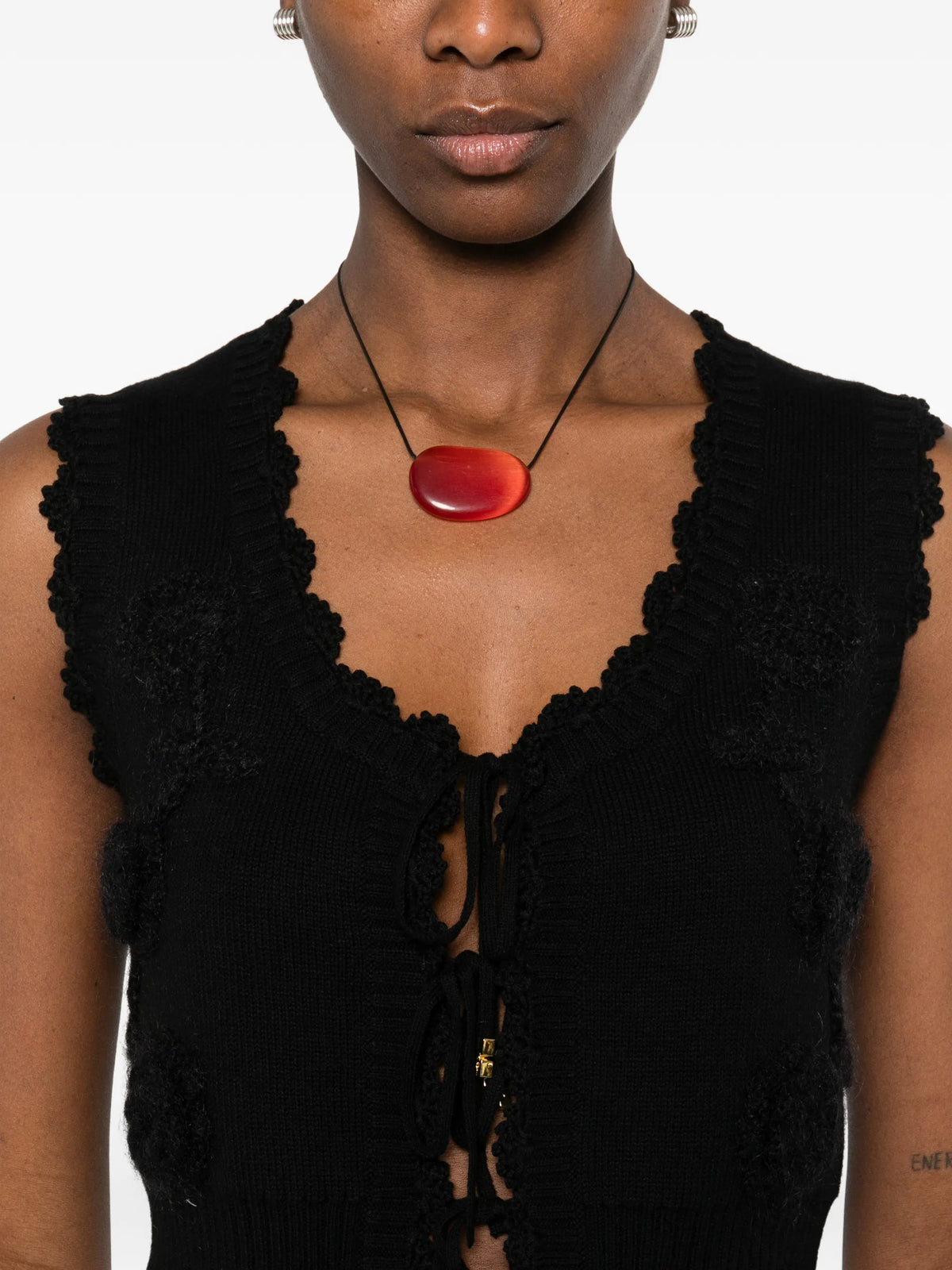 crochet applique vest
