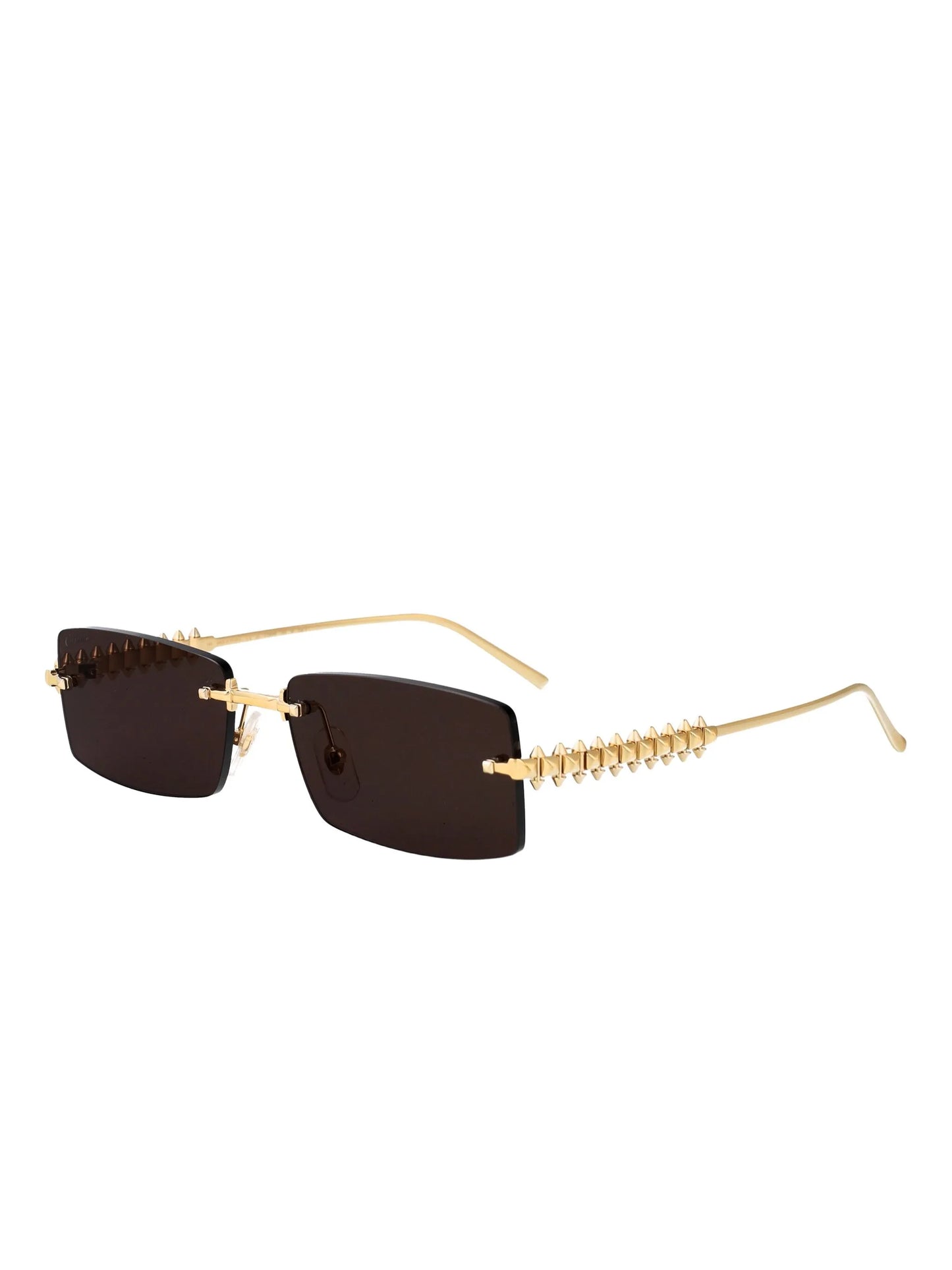 studded rectangle-frame sunglasses