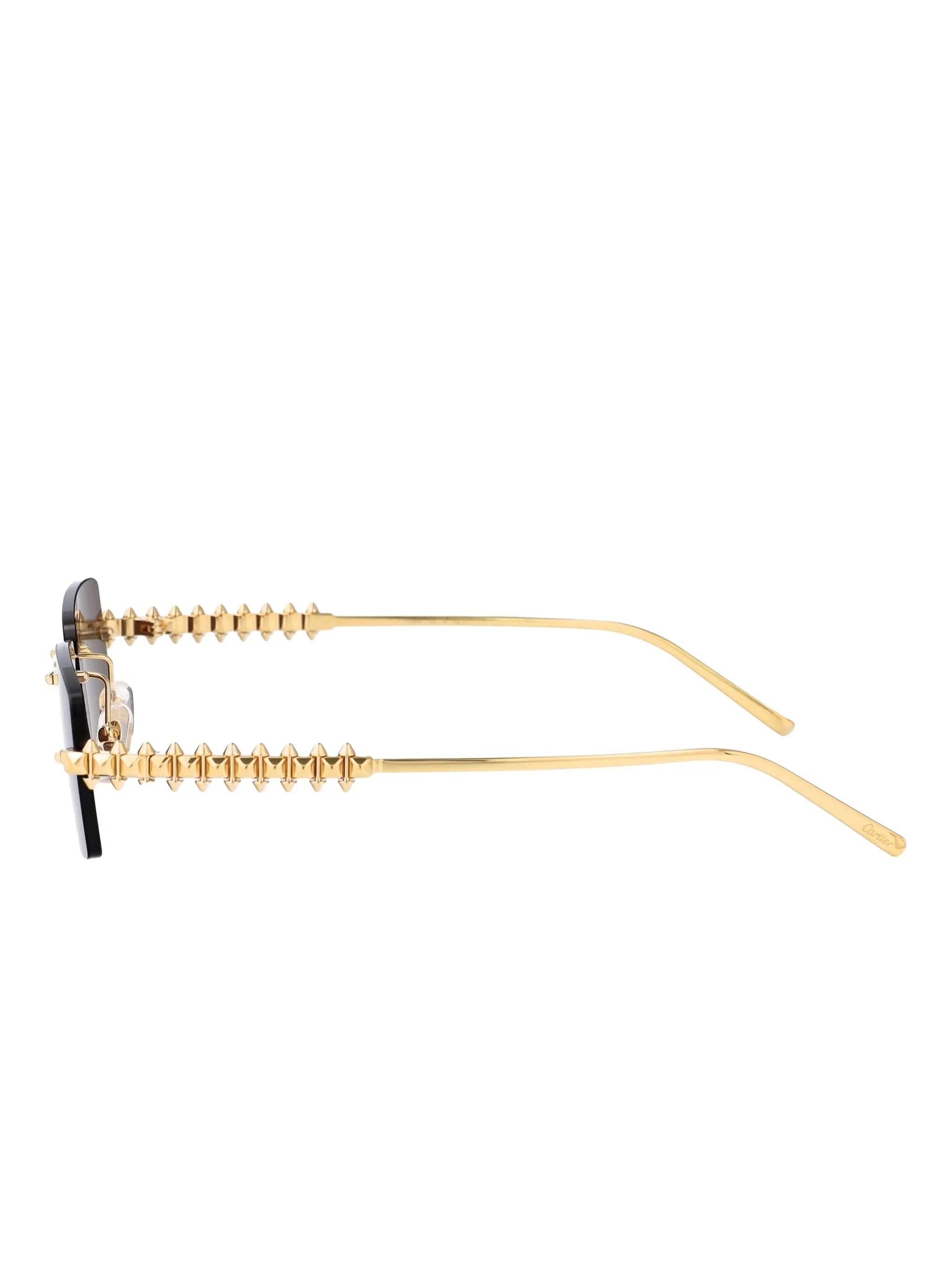 studded rectangle-frame sunglasses