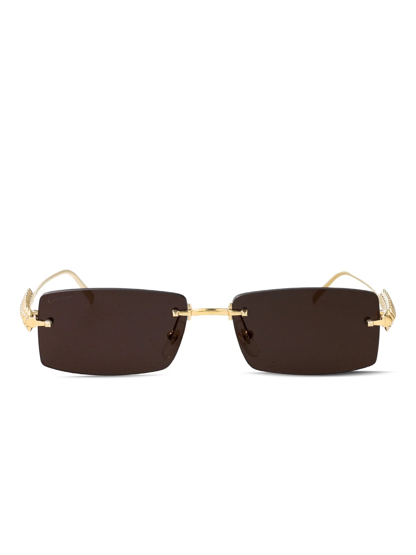 studded rectangle-frame sunglasses