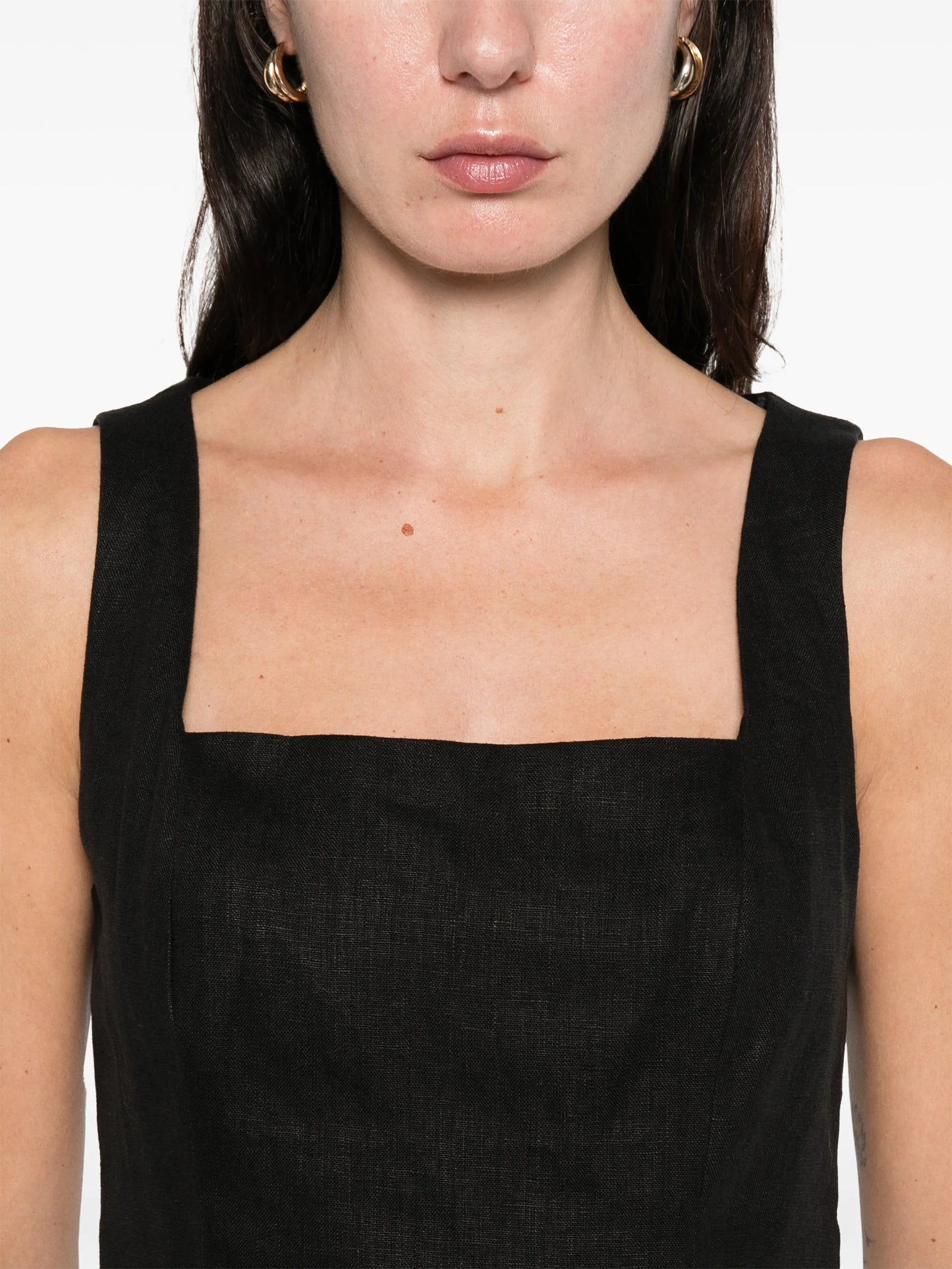 Mina square-neck top