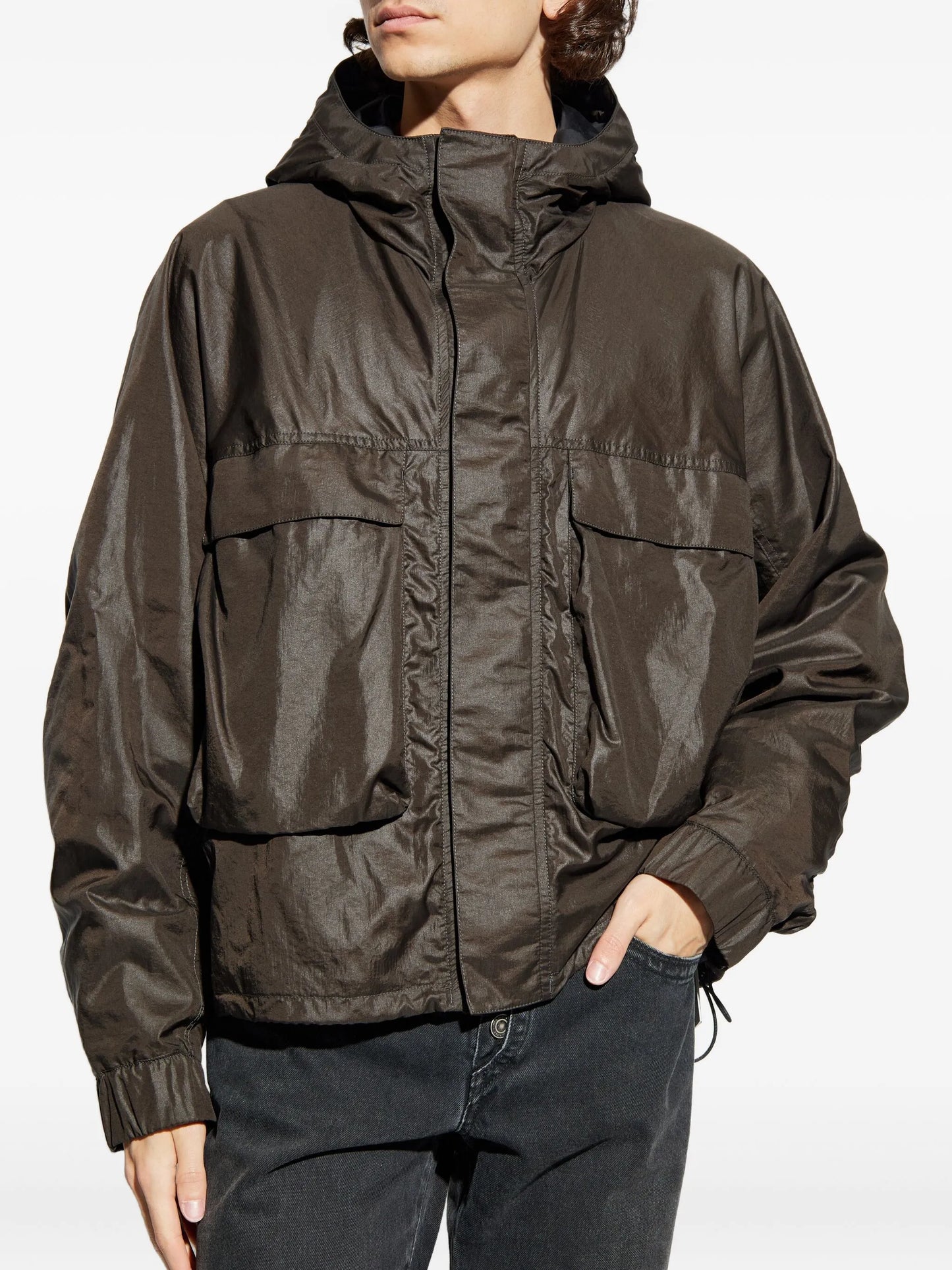 hooded pocket jacket