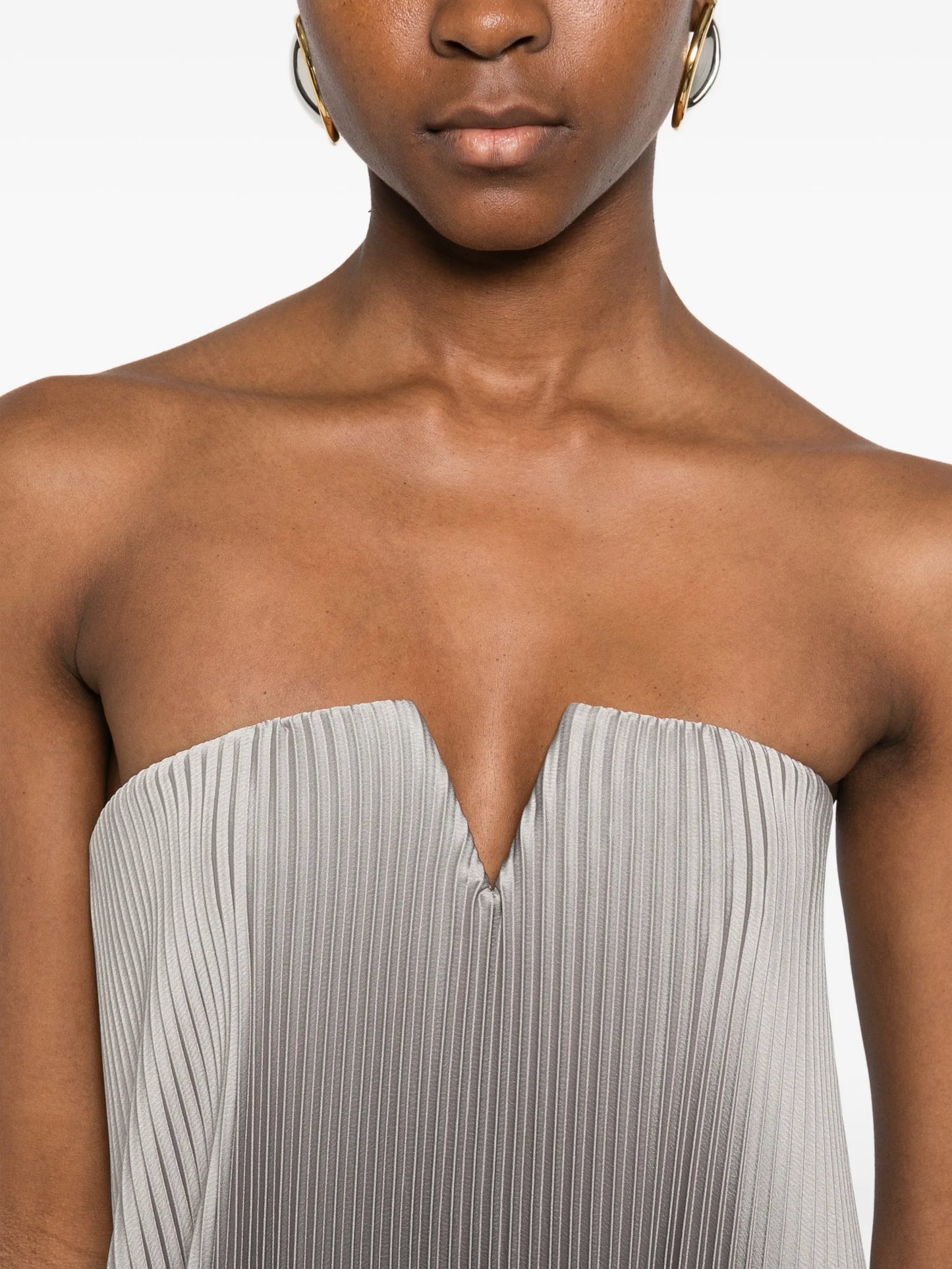 Black Tie pleated ombré gown