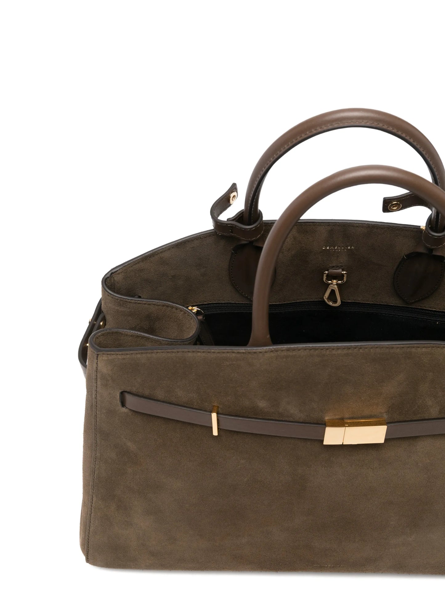 Hudson top-handle suede tote bag