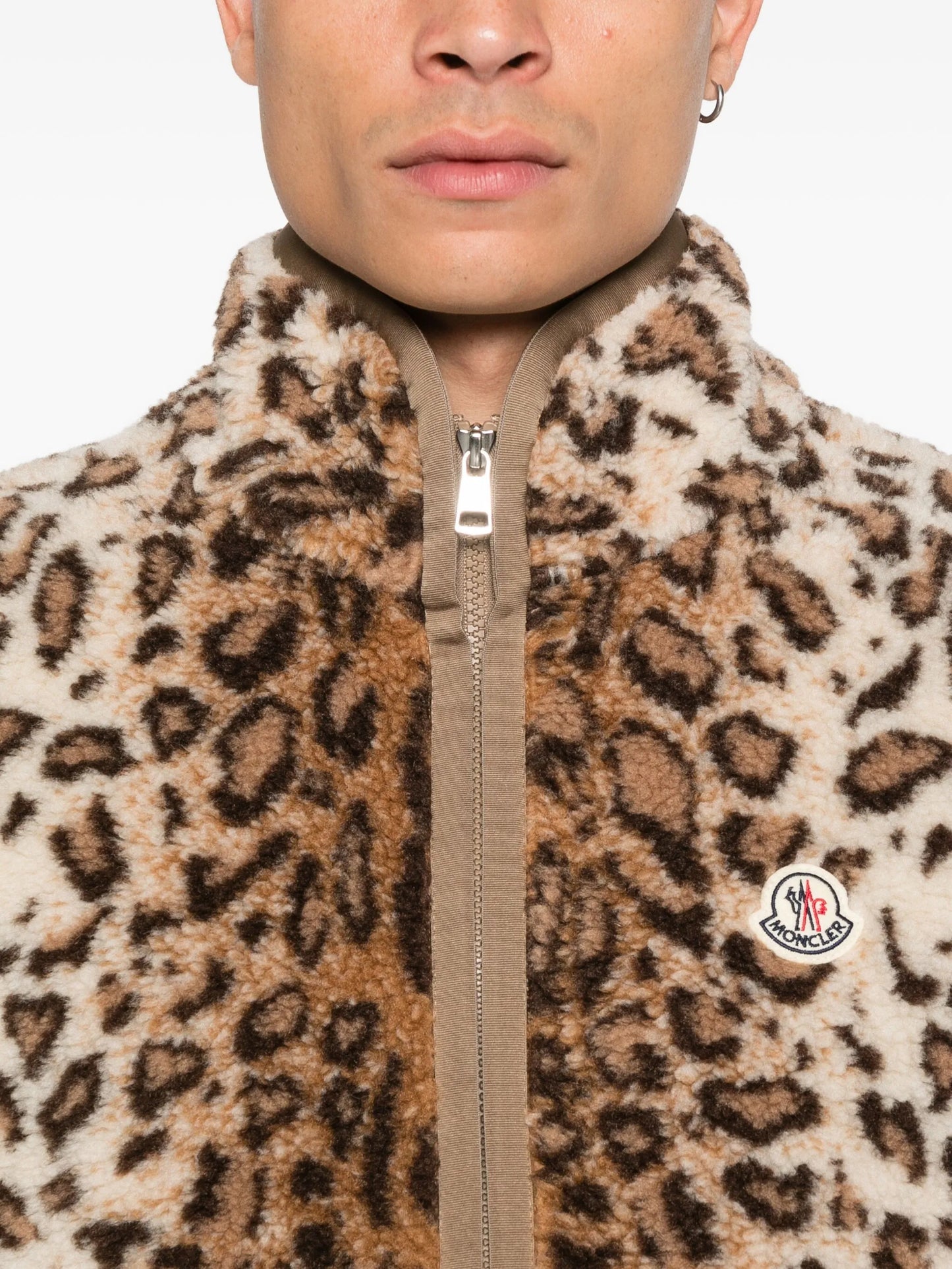 animal-print gilet