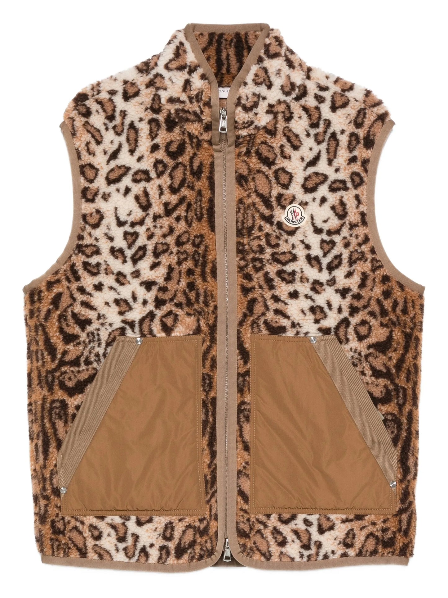 animal-print gilet