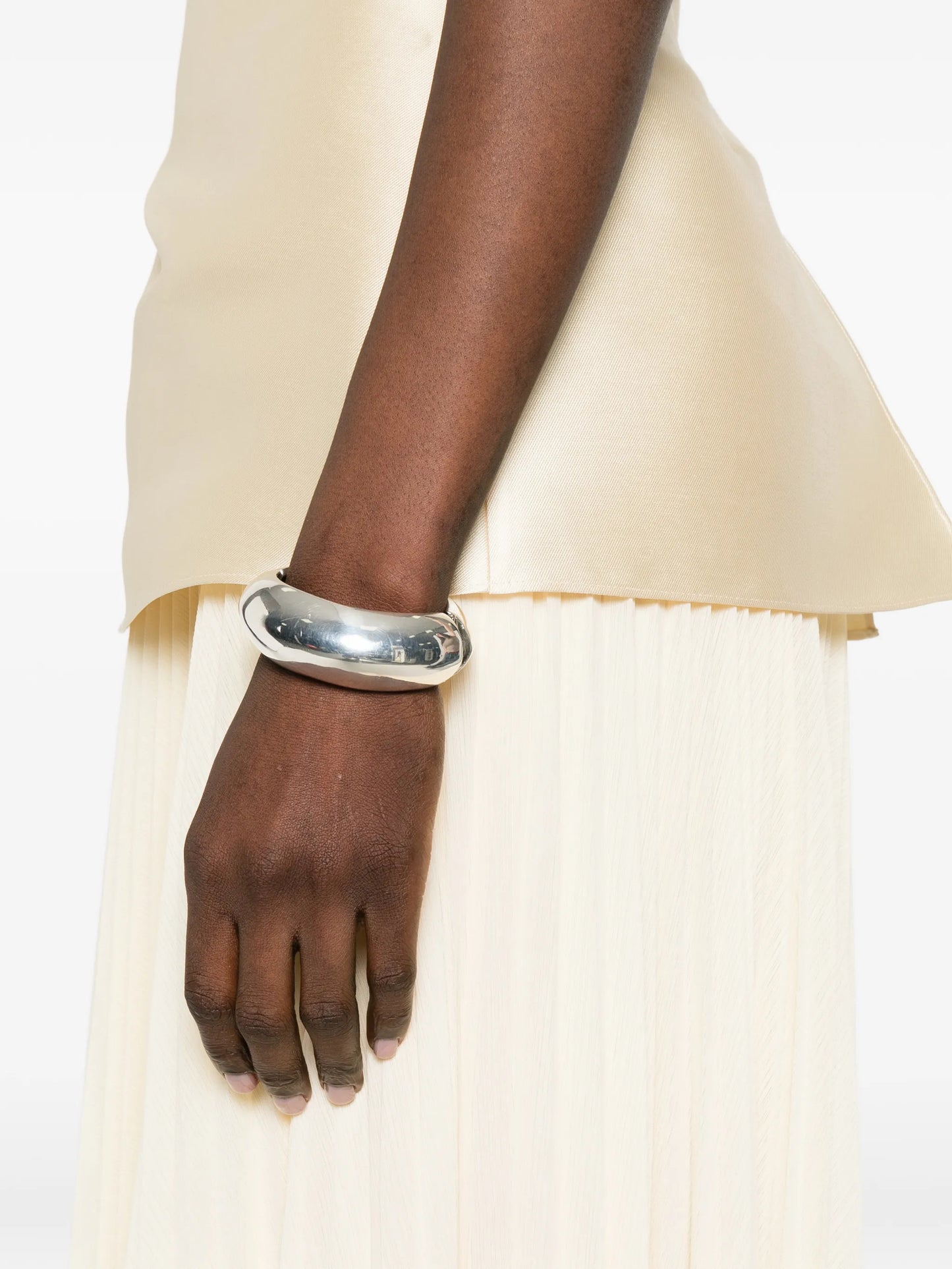 Claudette strapless pleated-skirt dress