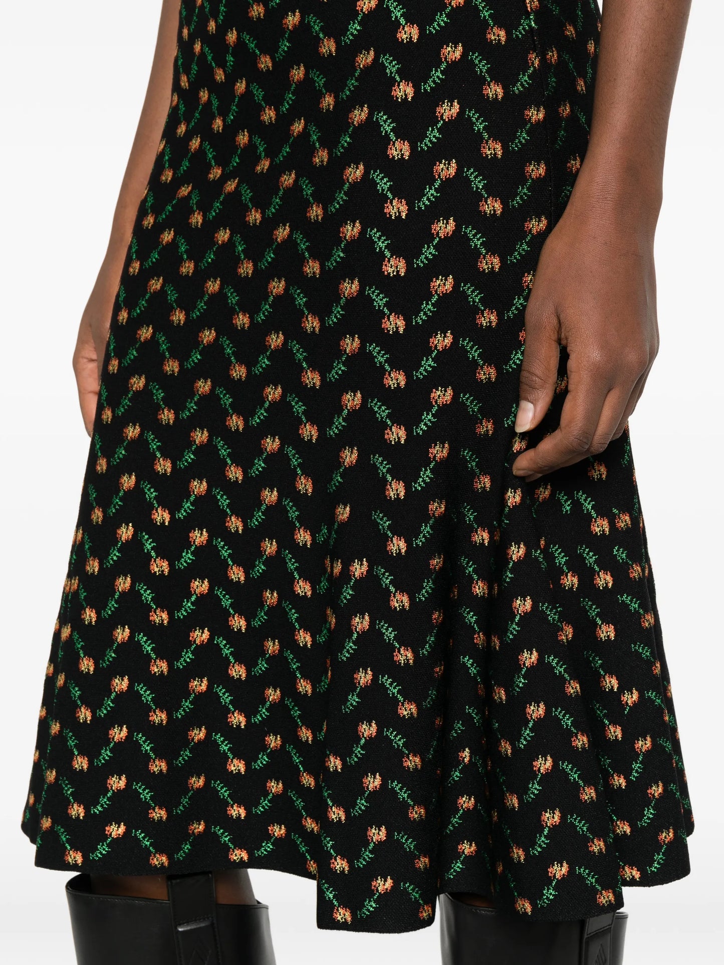 floral-micro polo top