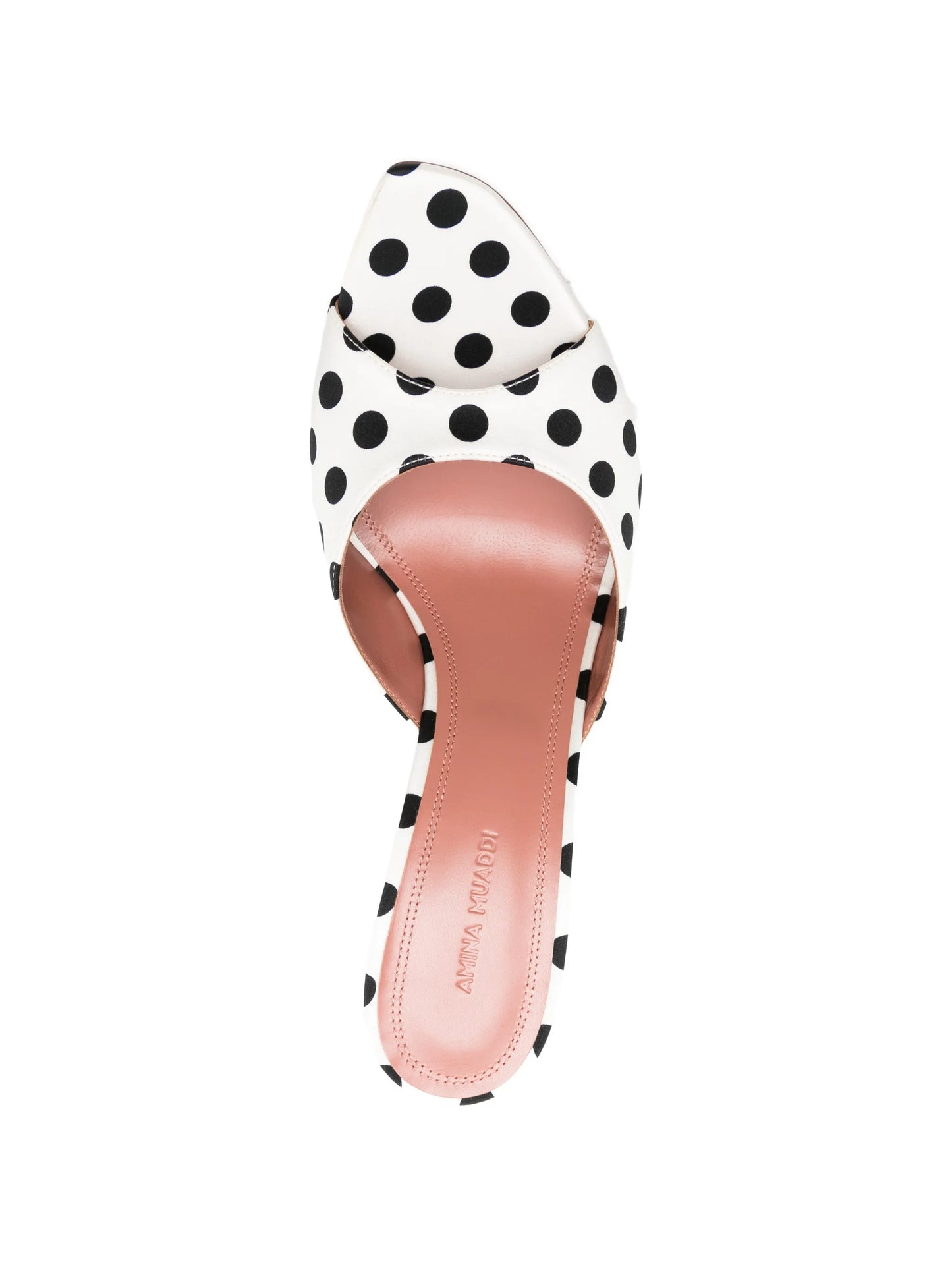 Alexa polka-dot satin mules