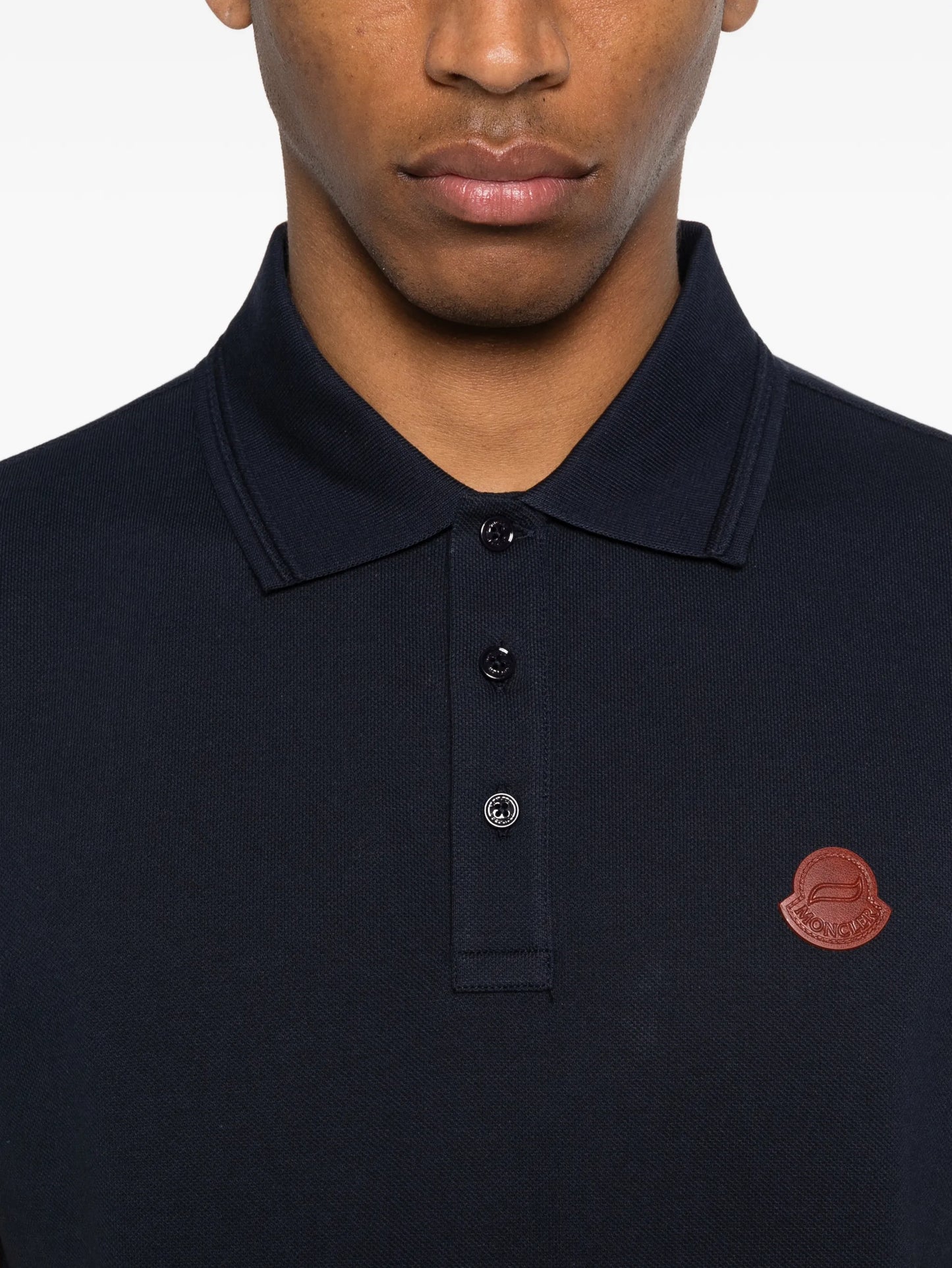logo-patch polo shirt