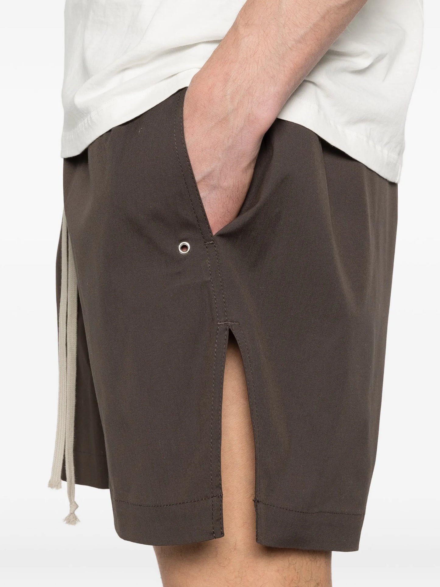 Bela drawstring zip shorts