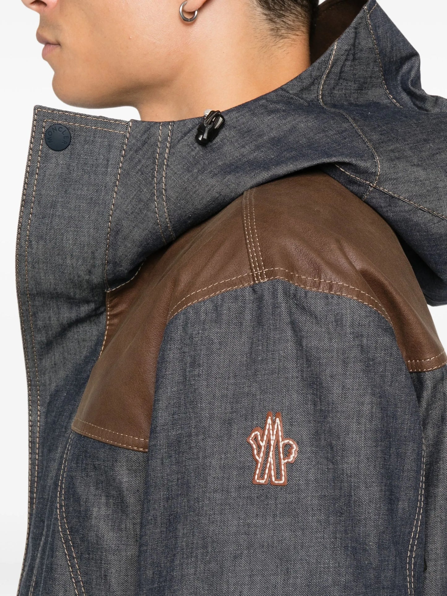 panelled hooded jacket