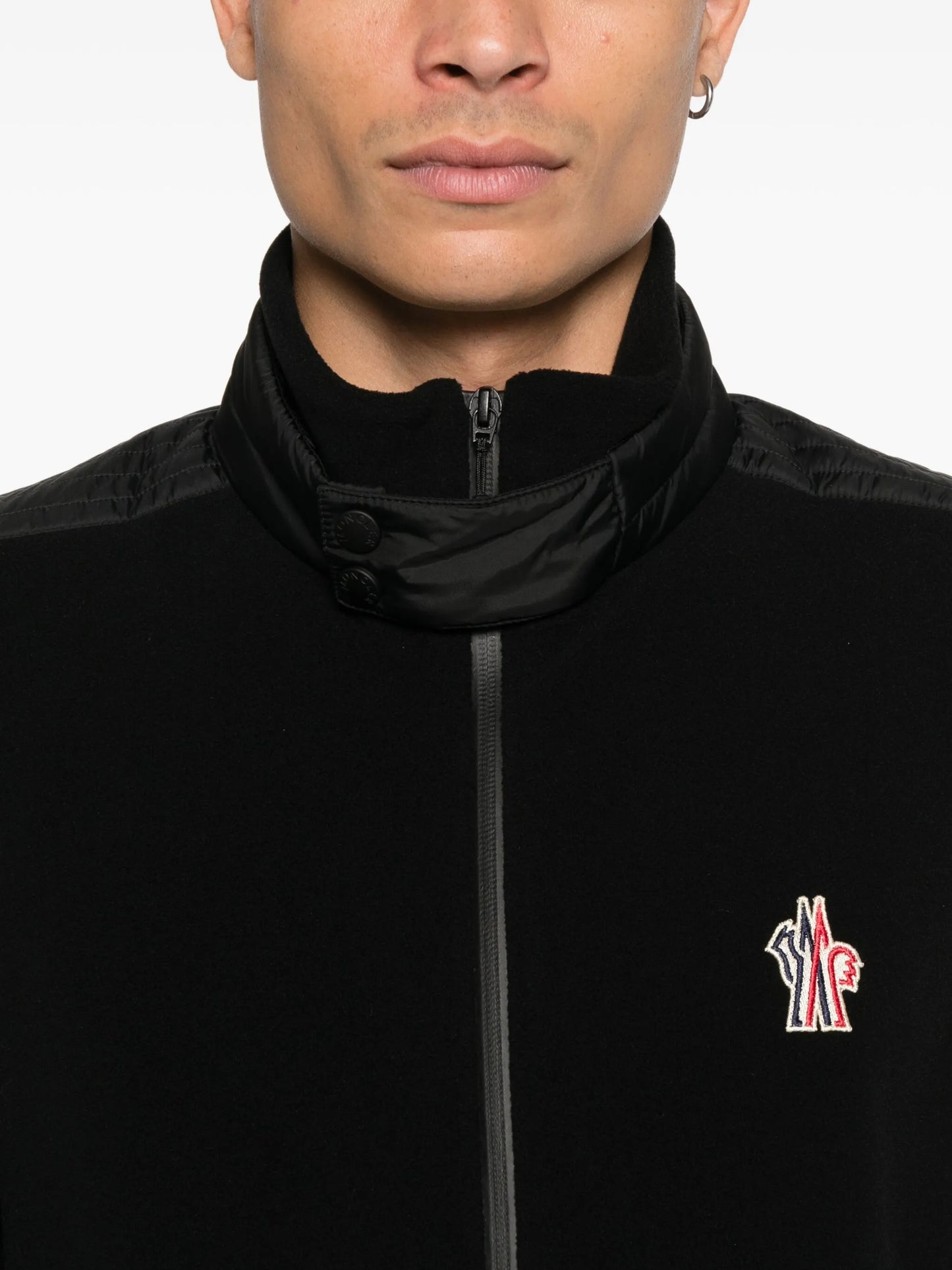 logo-patch zip-fastening jacket