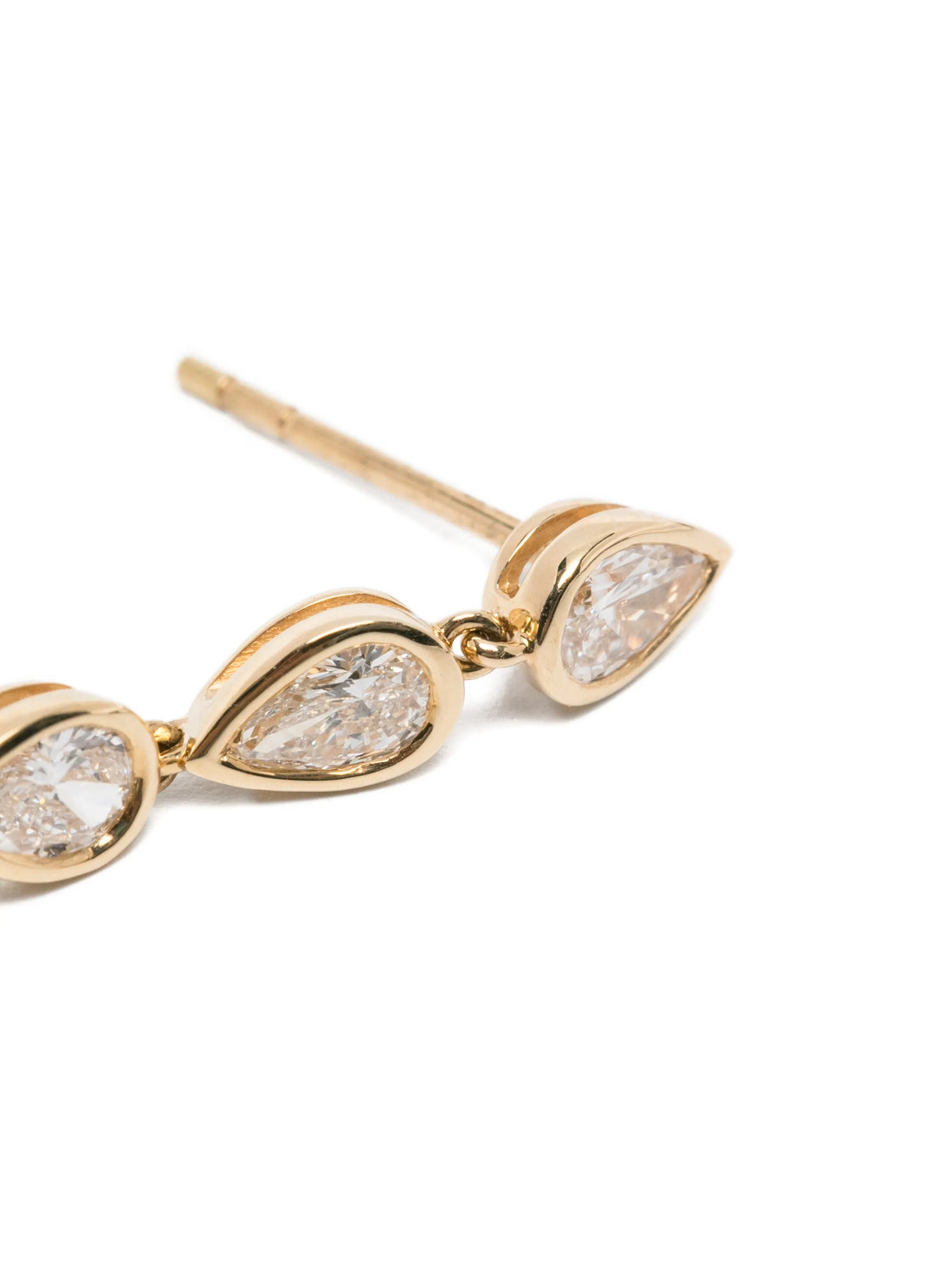 18CT yellow gold Elodie diamond drop earrings
