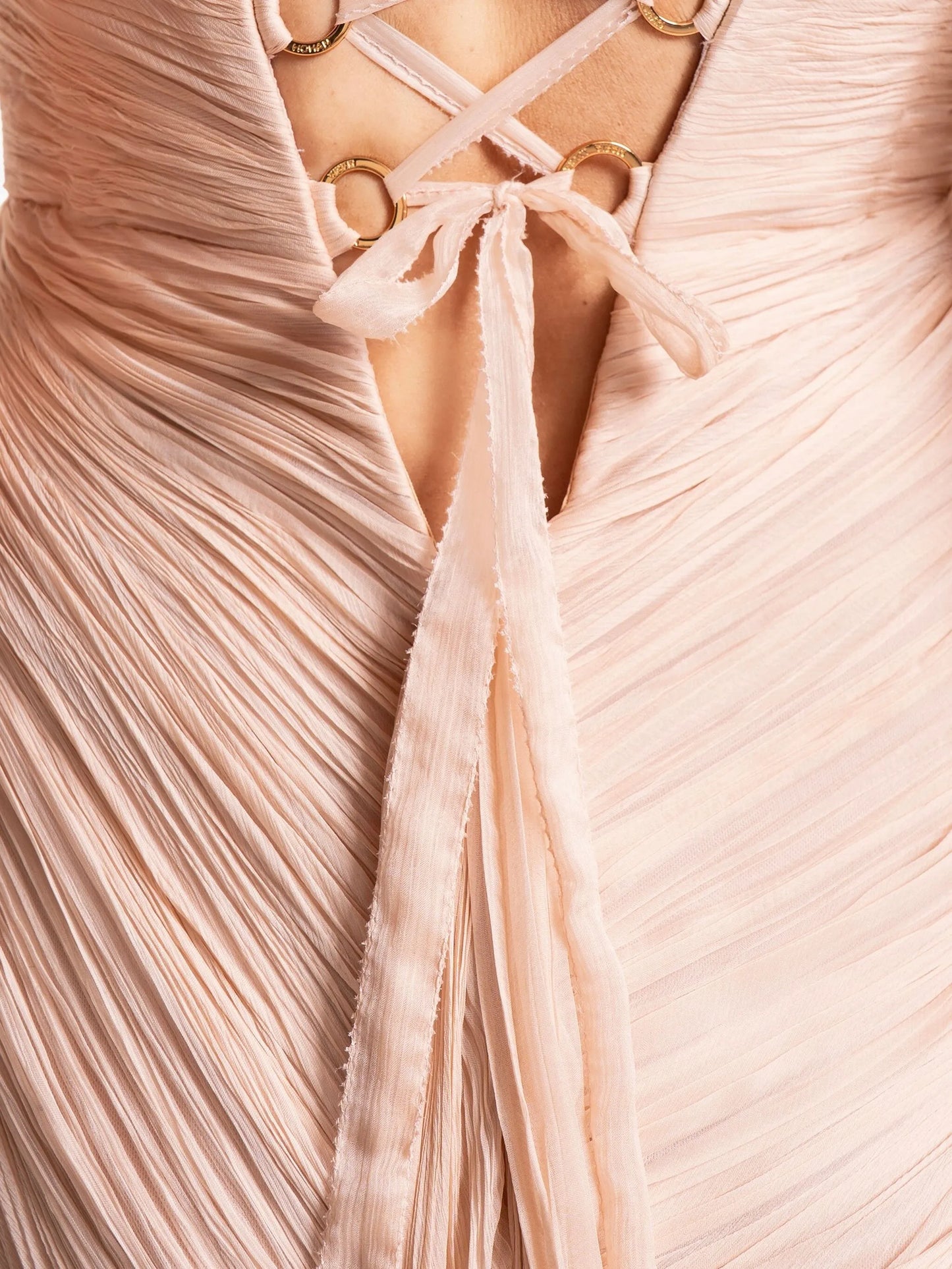 Florencia one-shoulder lace-up dress