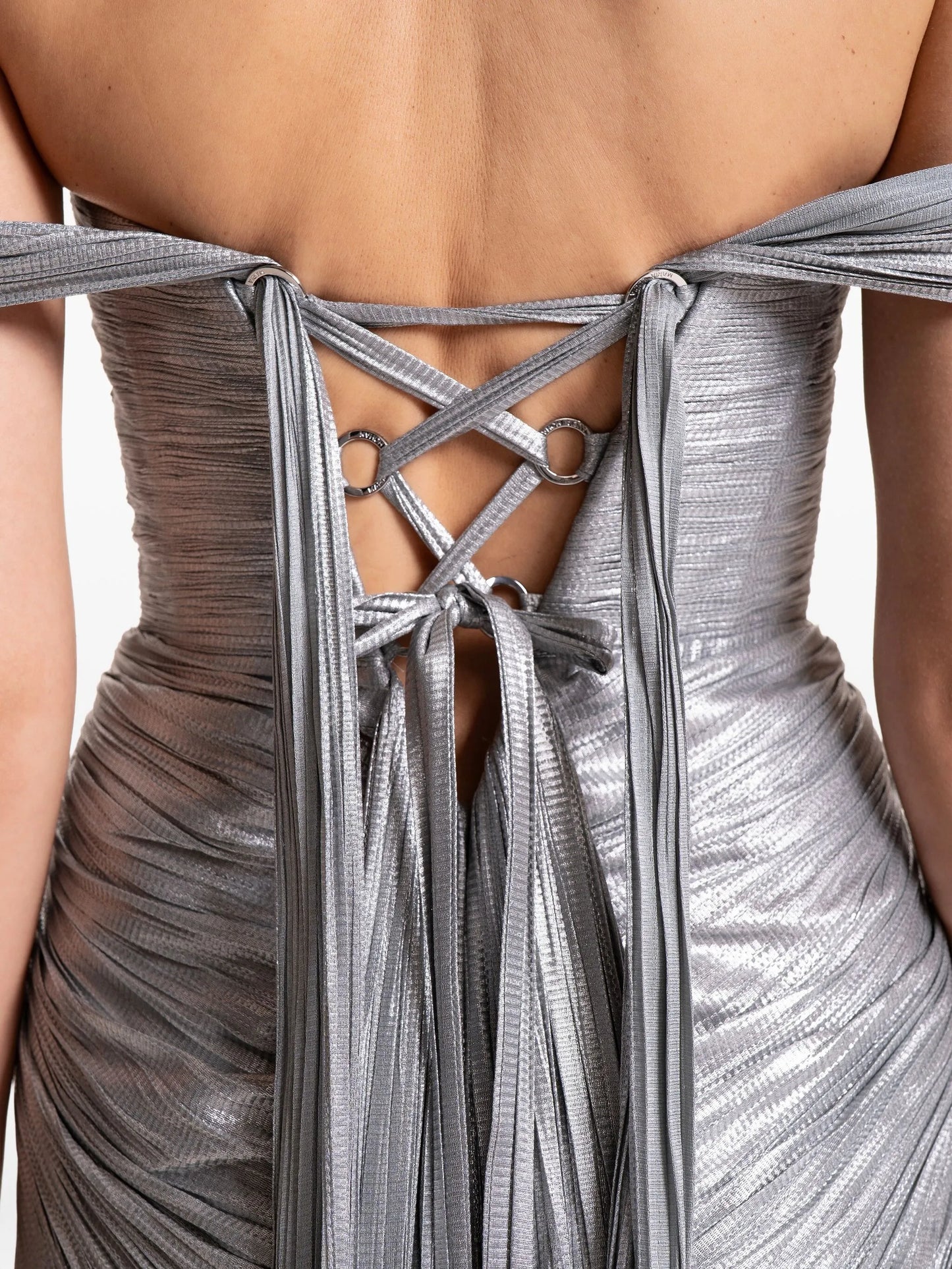 Susie off-shoulder pleated dress