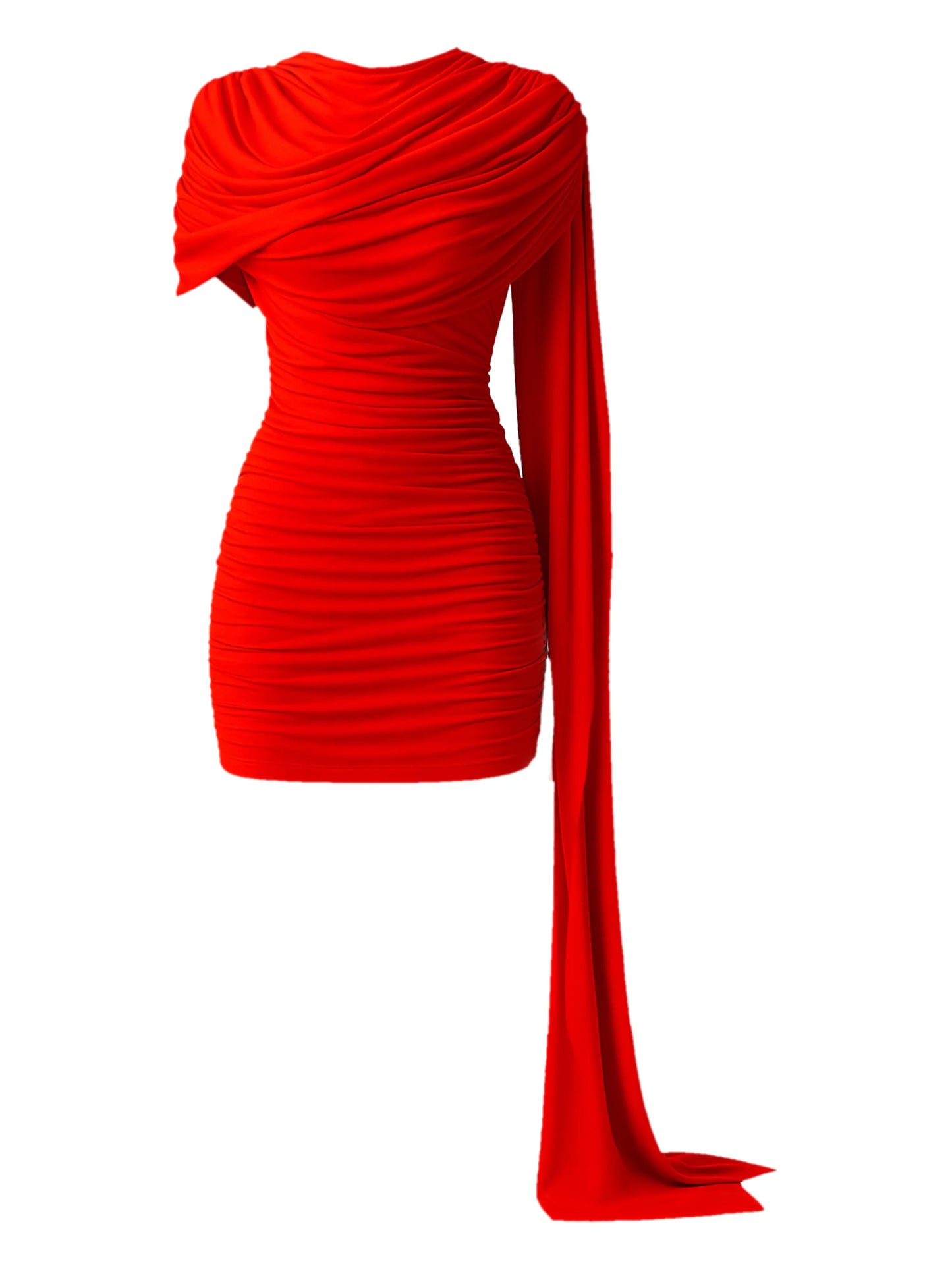 Khara draped-detail mini dress