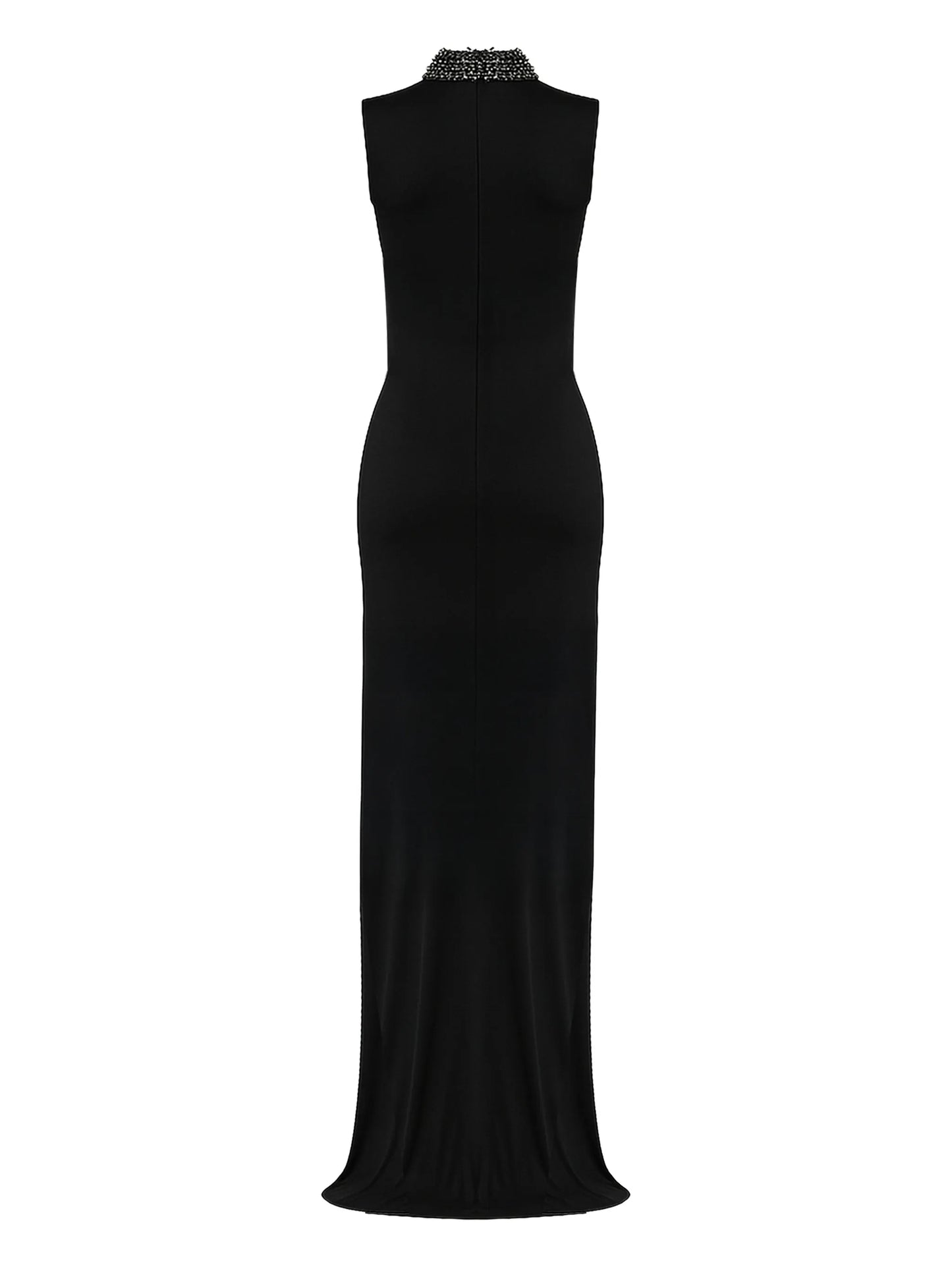 embellished sleeveless gown