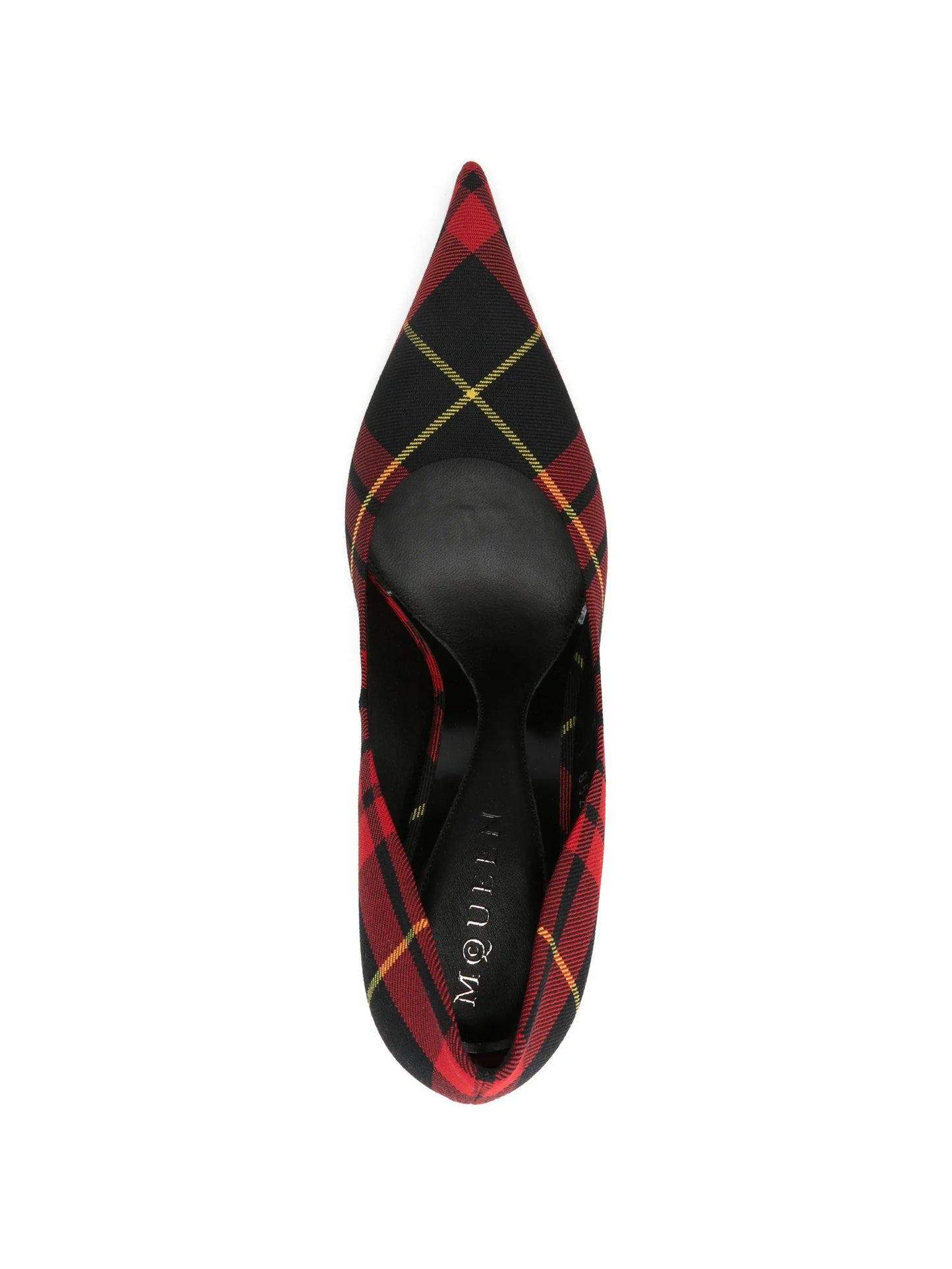 Skull tartan-pattern heeled pumps