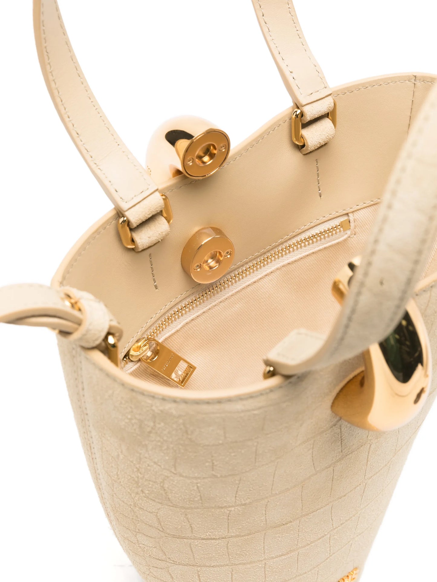 Le Petit Bambola crocodile-effect suede tote bag