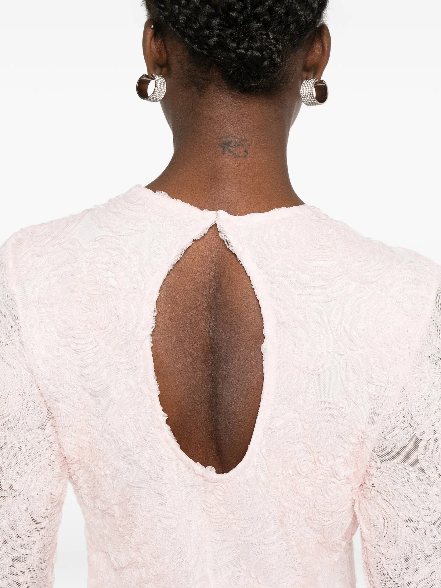 bell-cuff cut-out mini dress