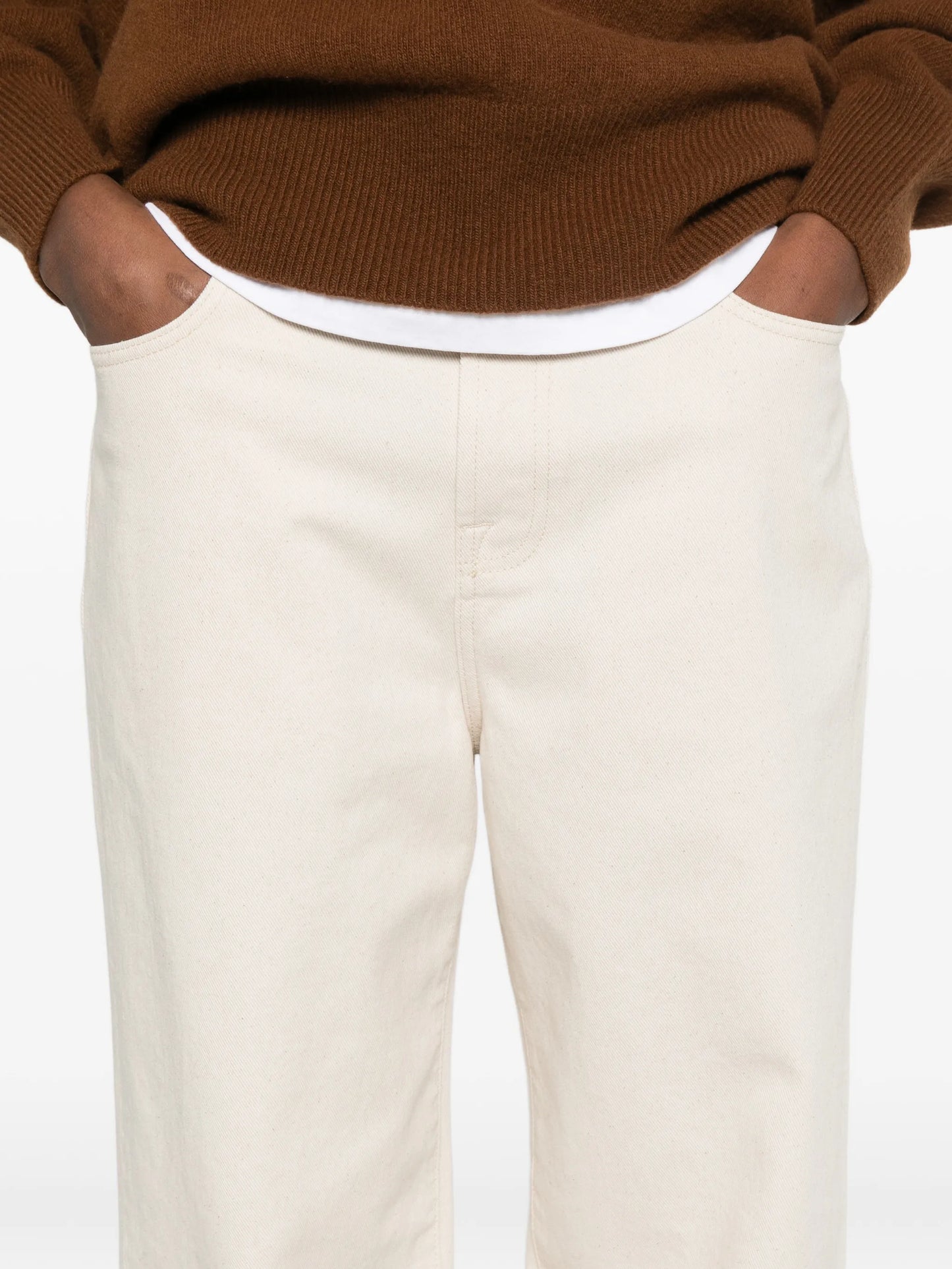 button-fastening jeans