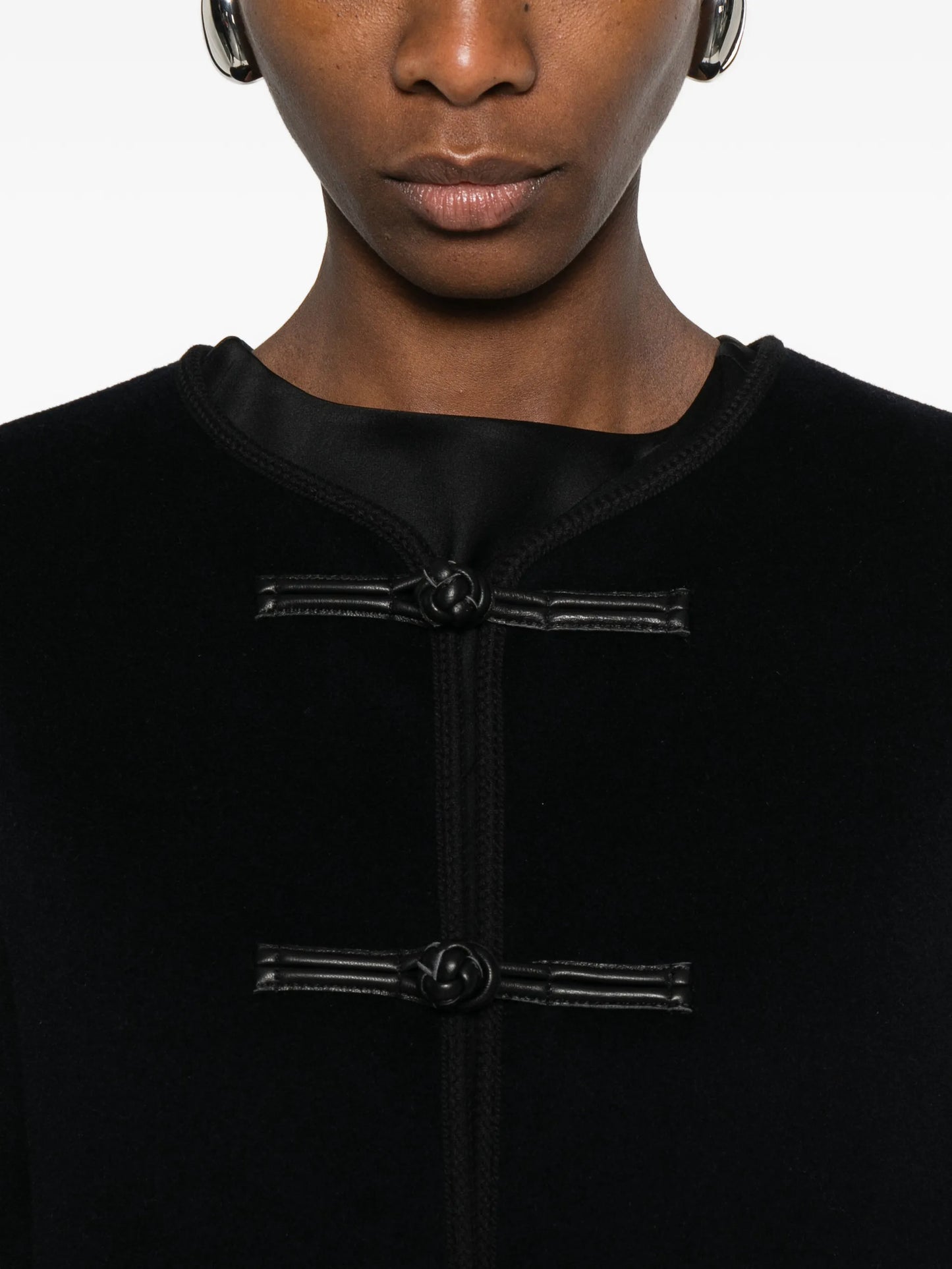 mandarin double-faced wool jacket