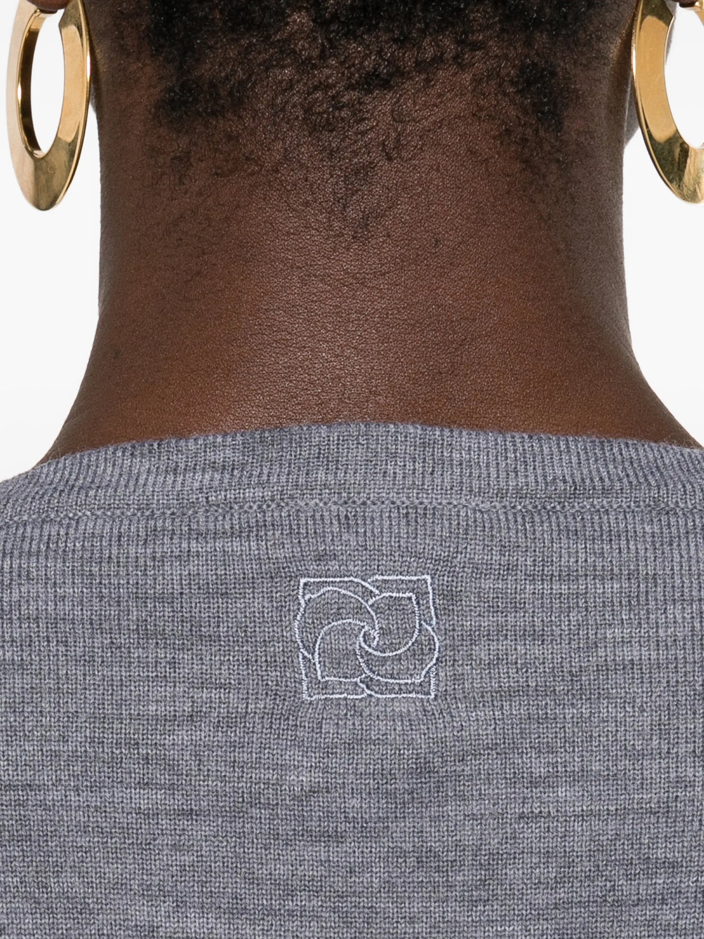 knotted long-sleeve top