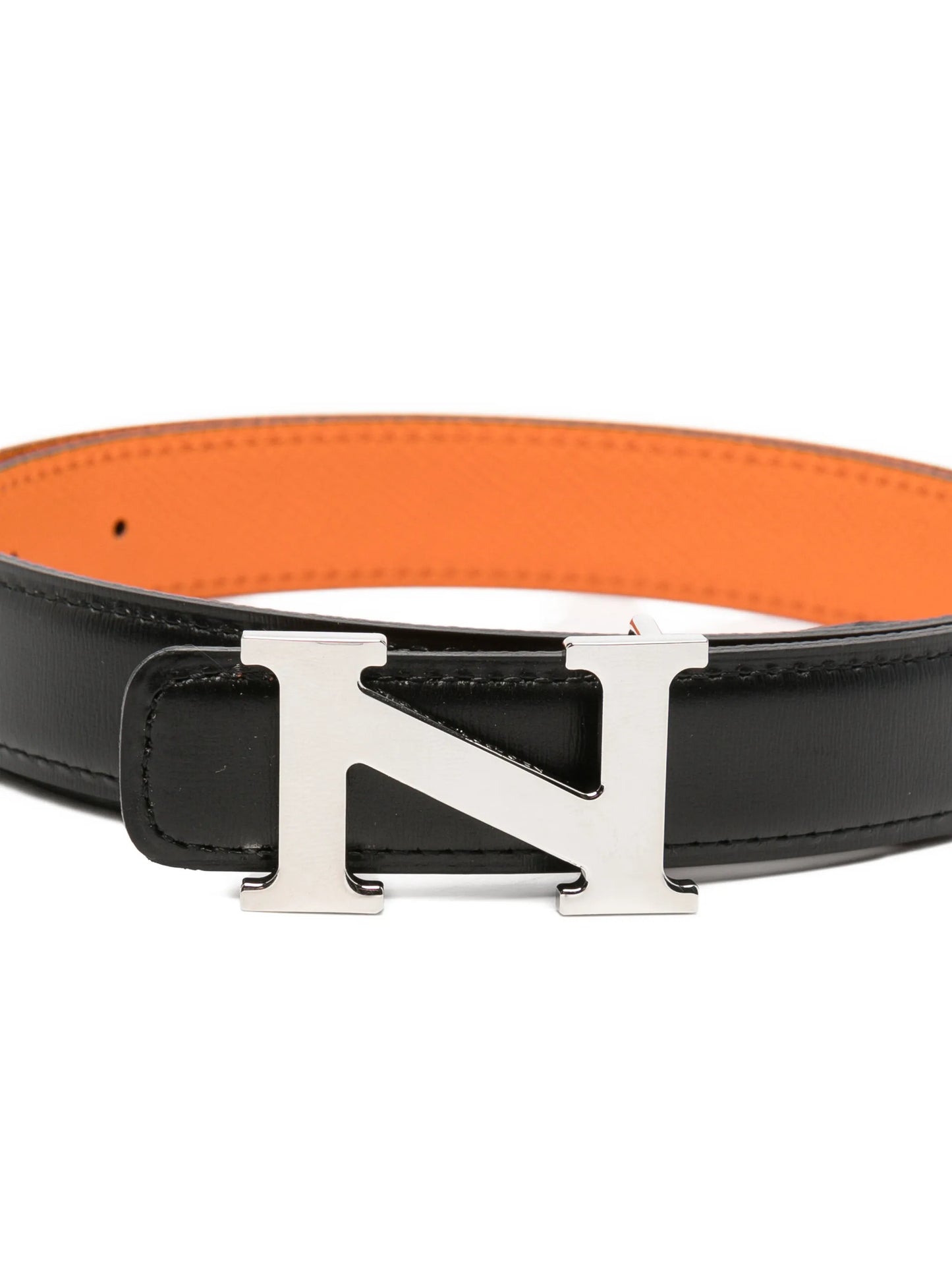 logo-detail leather belt