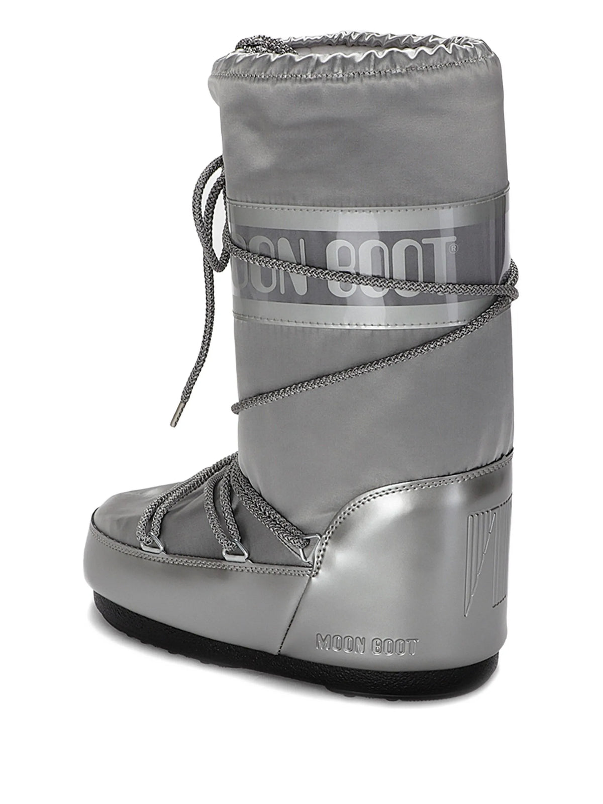 Icon Glance silver satin boots