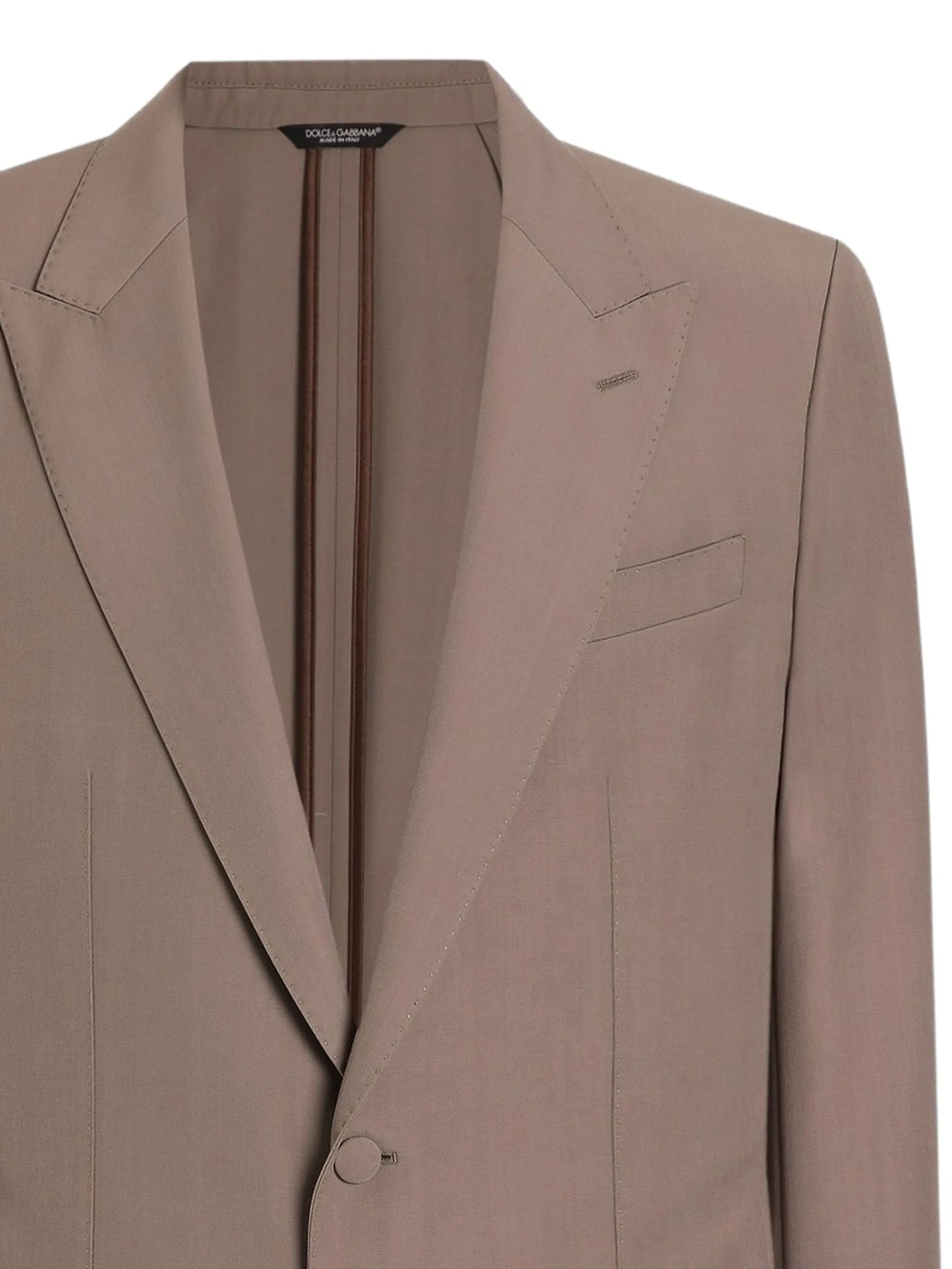 single-breasted wool poplin jacket