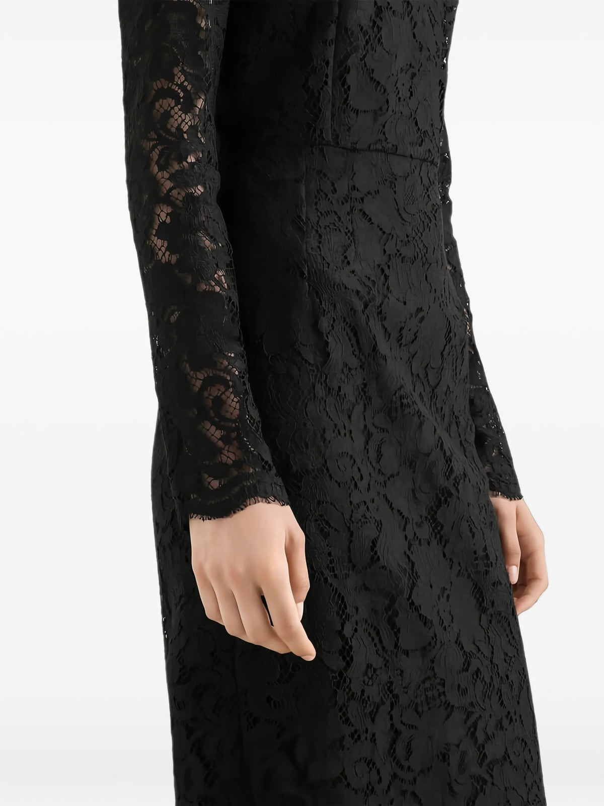 lace calf-length slip dress