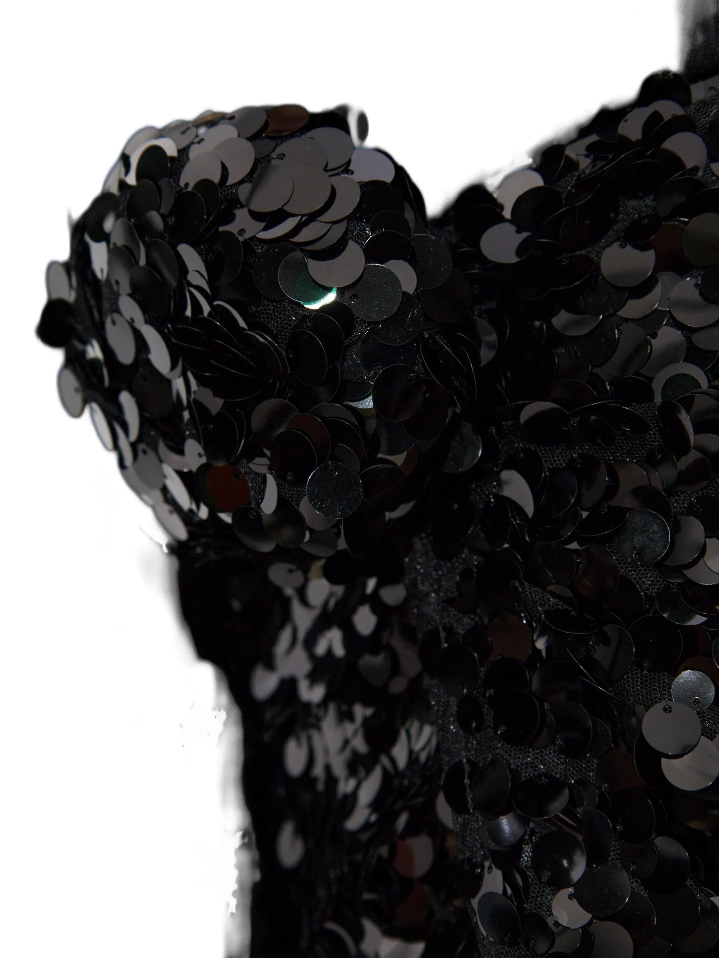 knot-detail sequin maxi dress