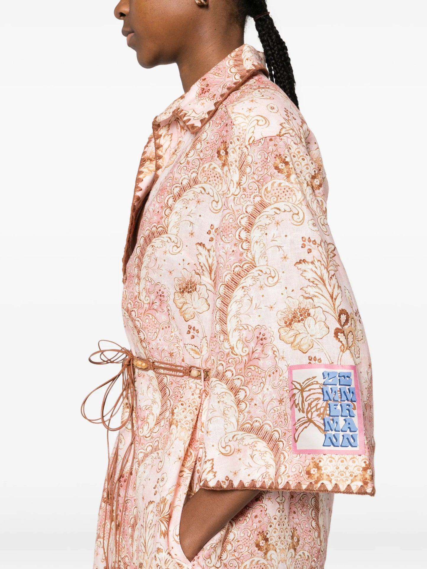 Daylight floral belted mini dress