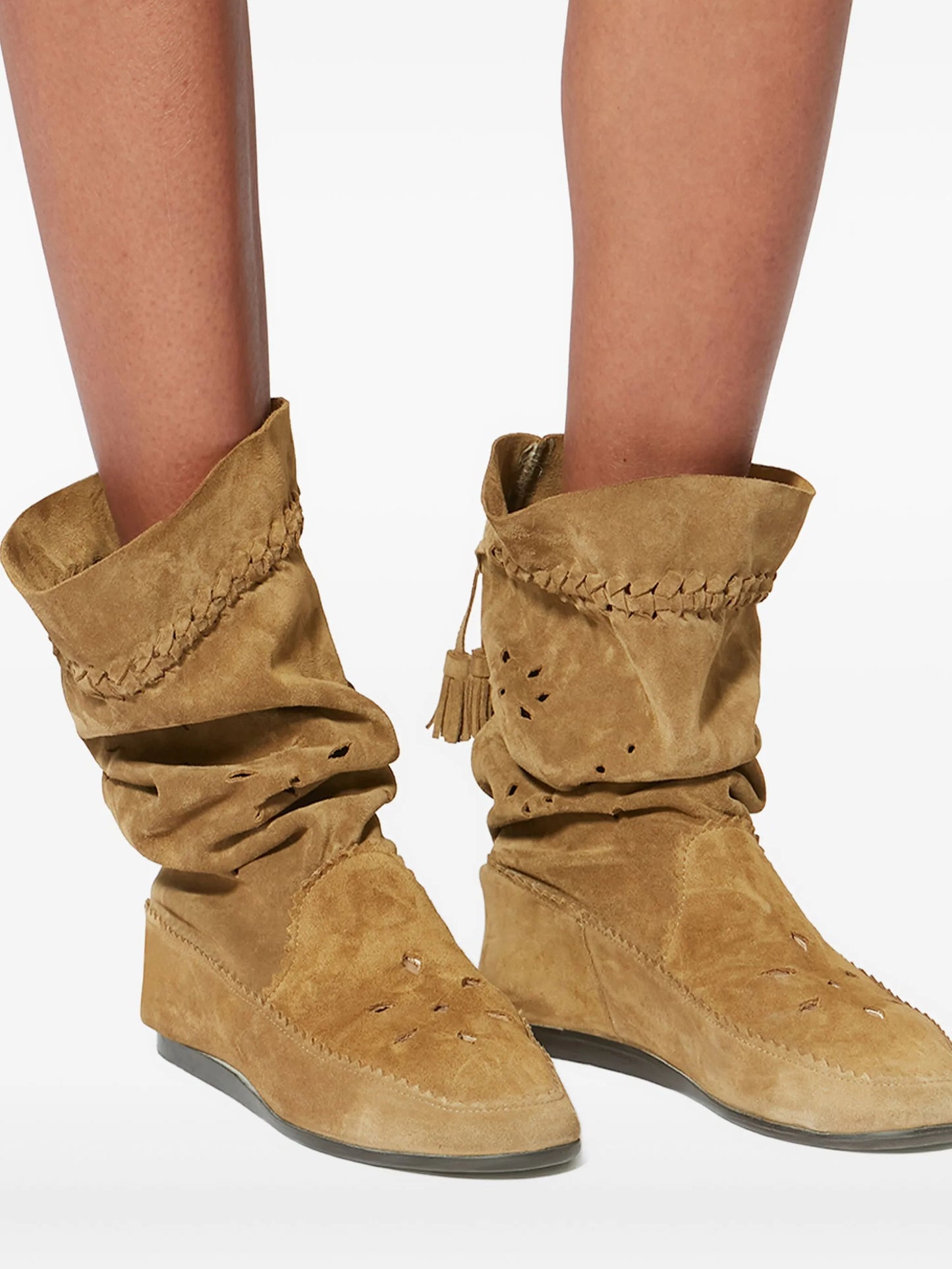 Welky braided tassel boots