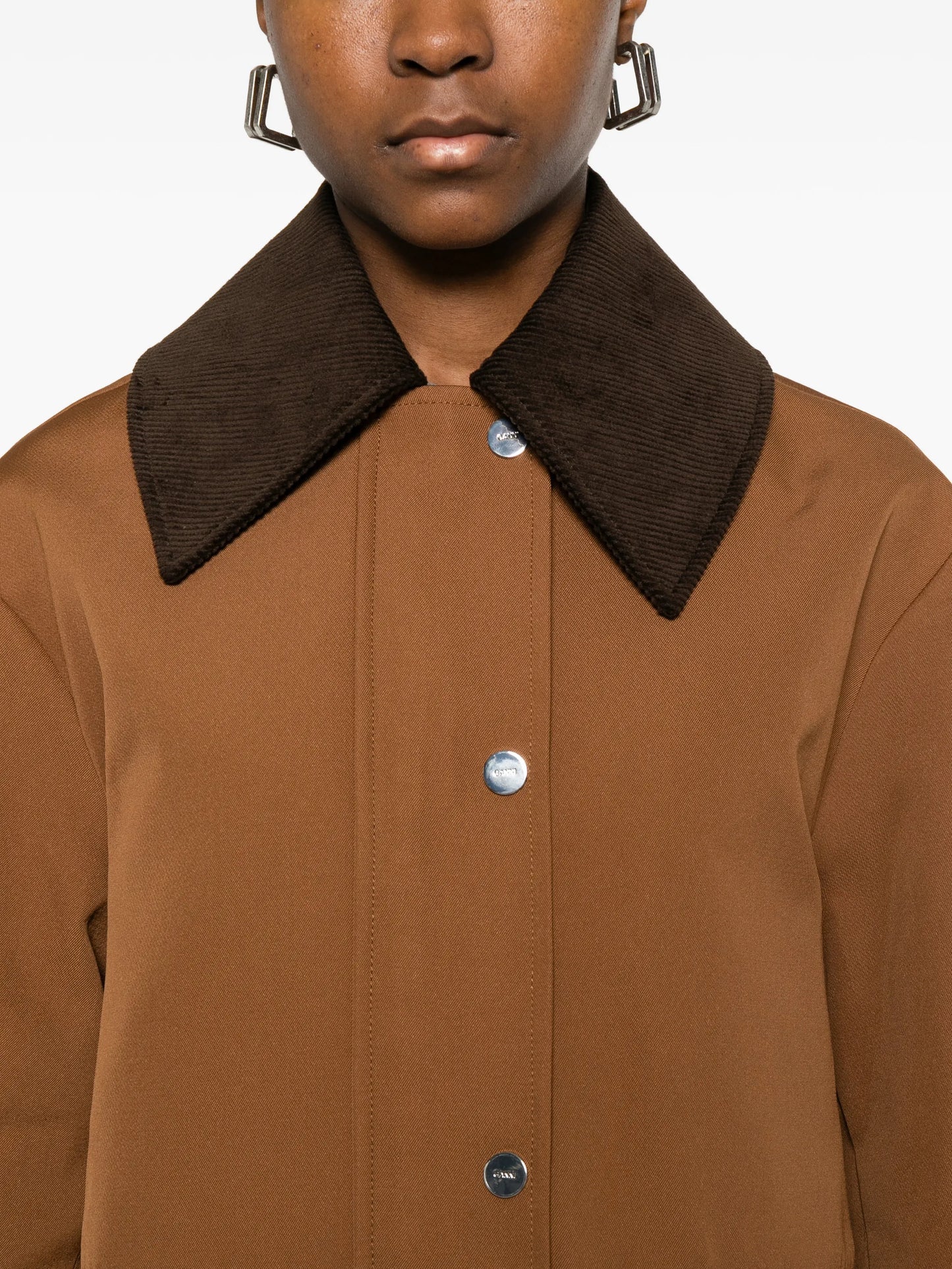 corduroy-collar pocket jacket