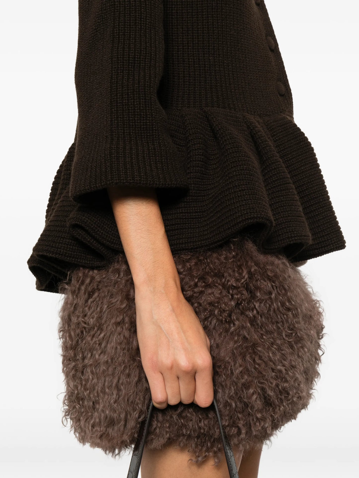 peplum knitted cardigan