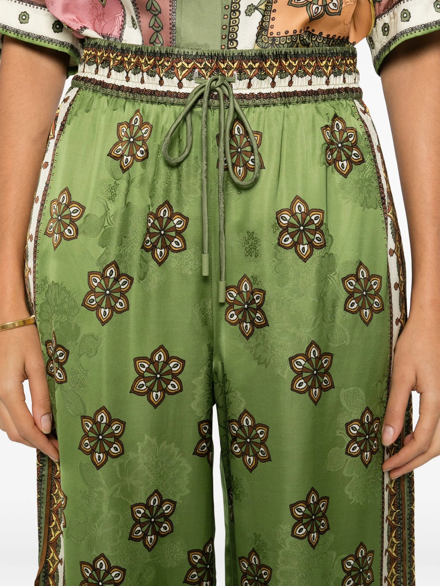 Contina floral-print trousers