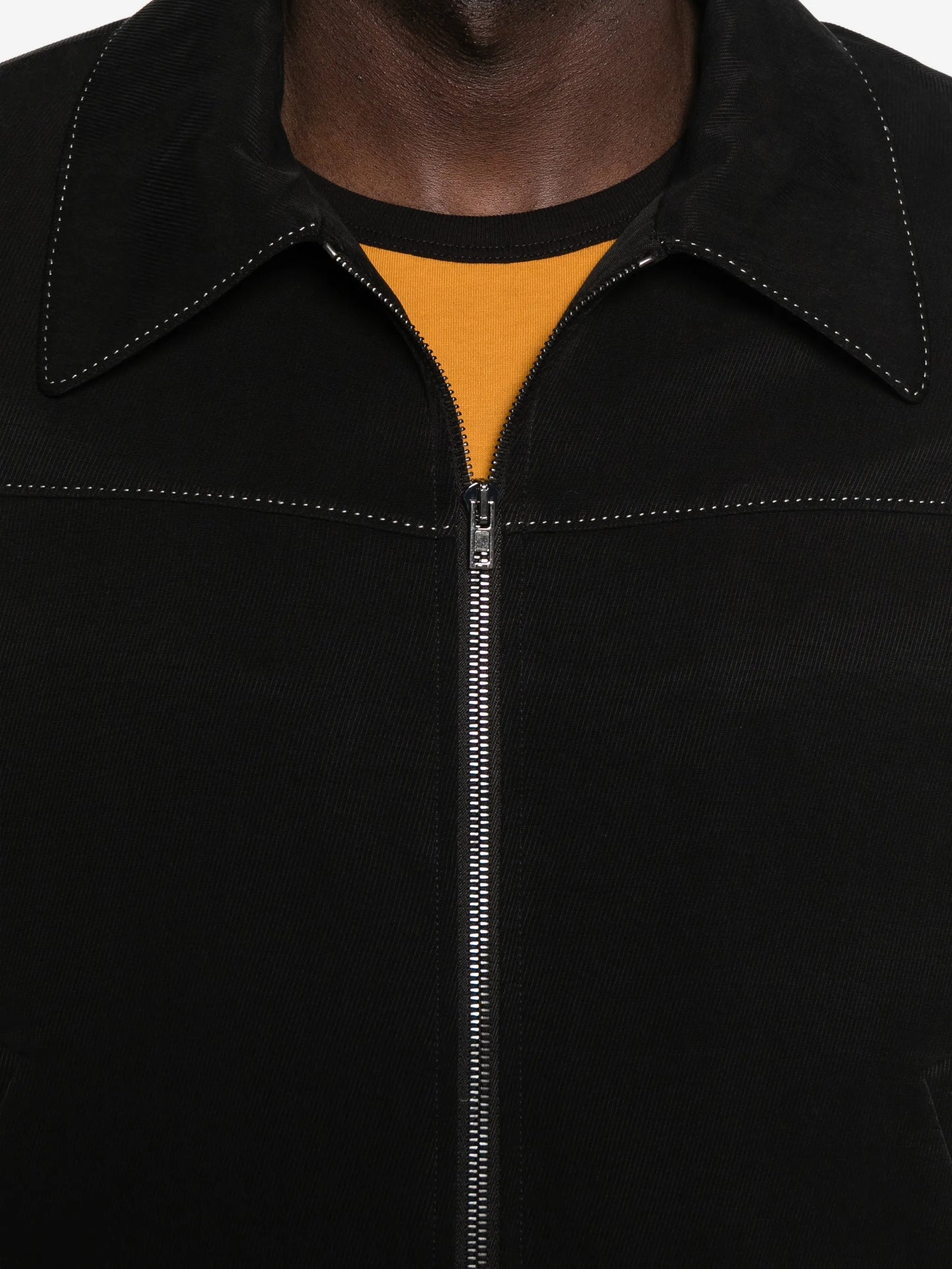 Herman contrast-stitch jacket
