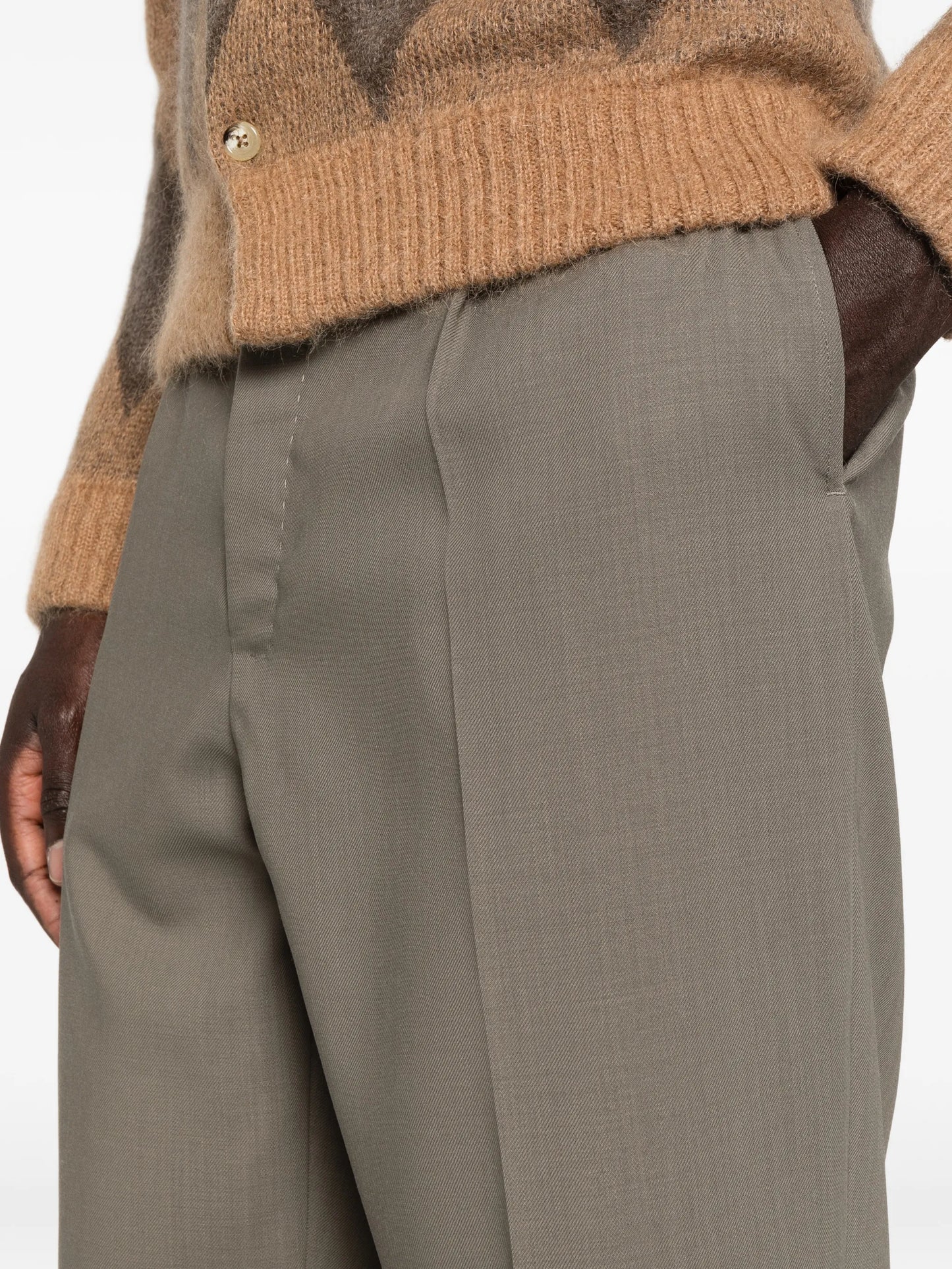 Tio pleated straight-leg trousers